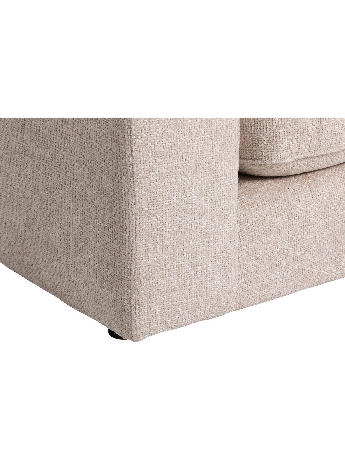 Neutral Harrington Plush Velvet Large Right Hand Corner Sofa