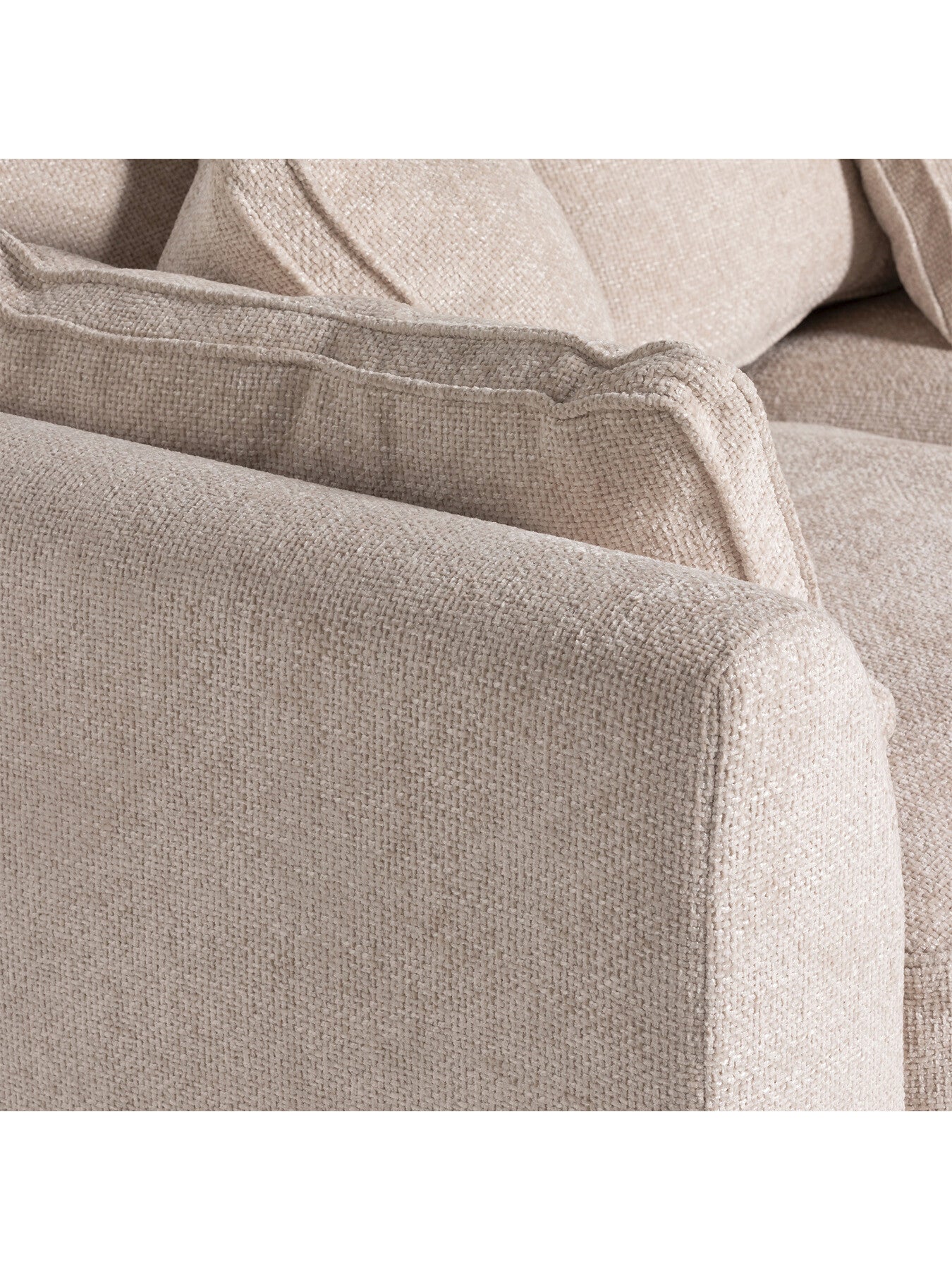 Neutral Harrington Plush Velvet Large Right Hand Corner Sofa