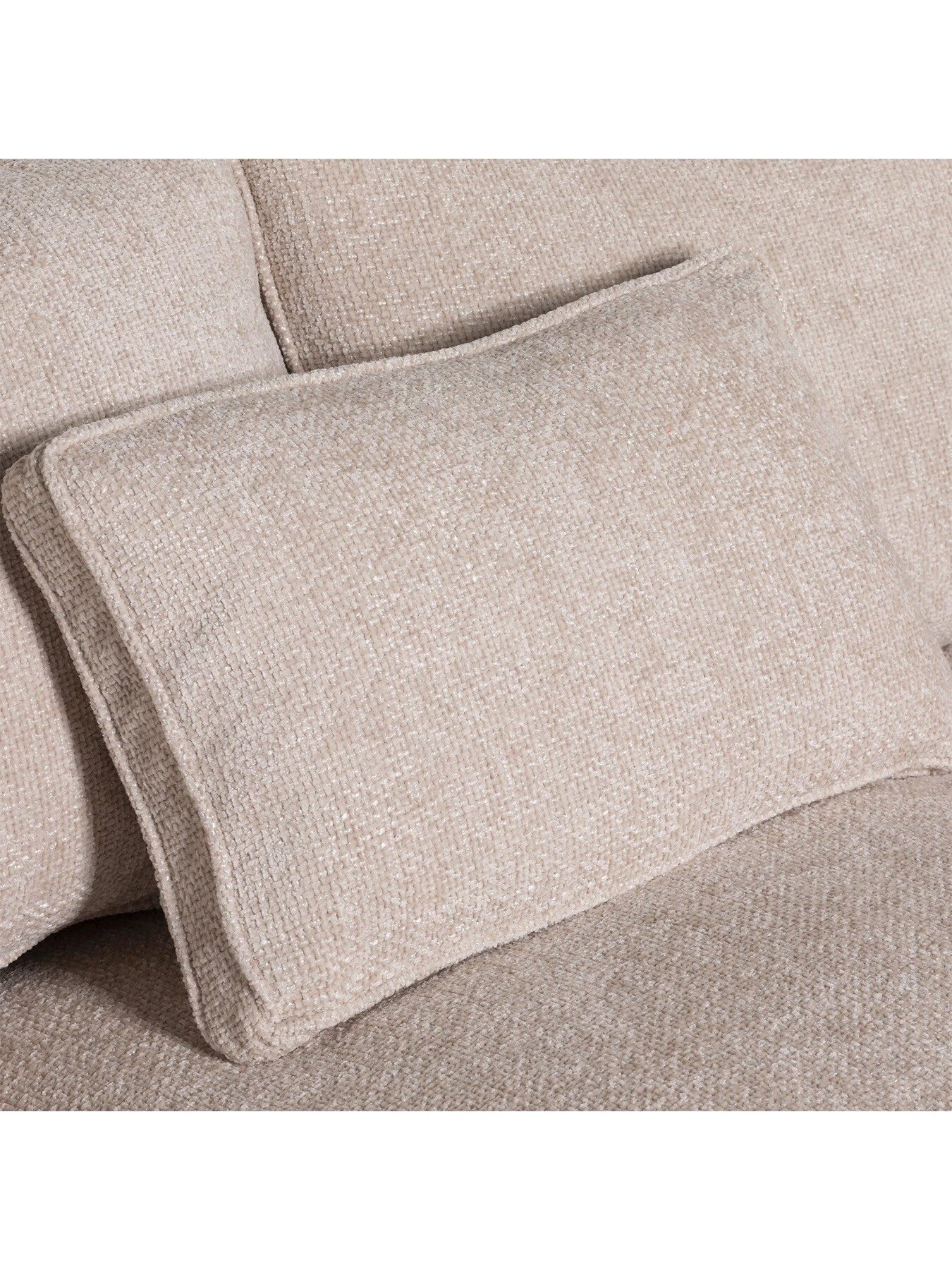 Neutral Harrington Plush Velvet Large Right Hand Corner Sofa