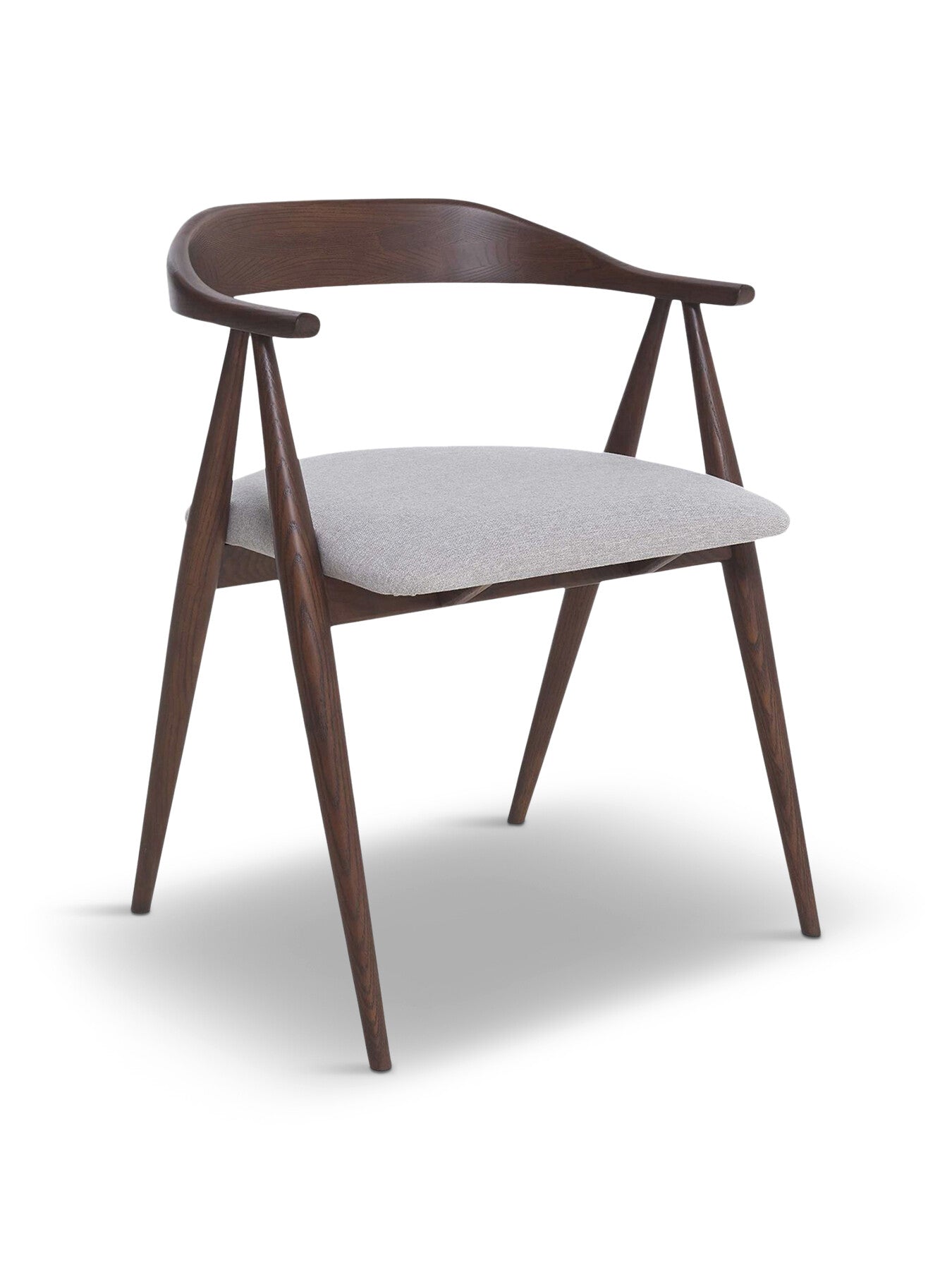 Ercol Lugo Dark Wood Dining Armchair With Fabric