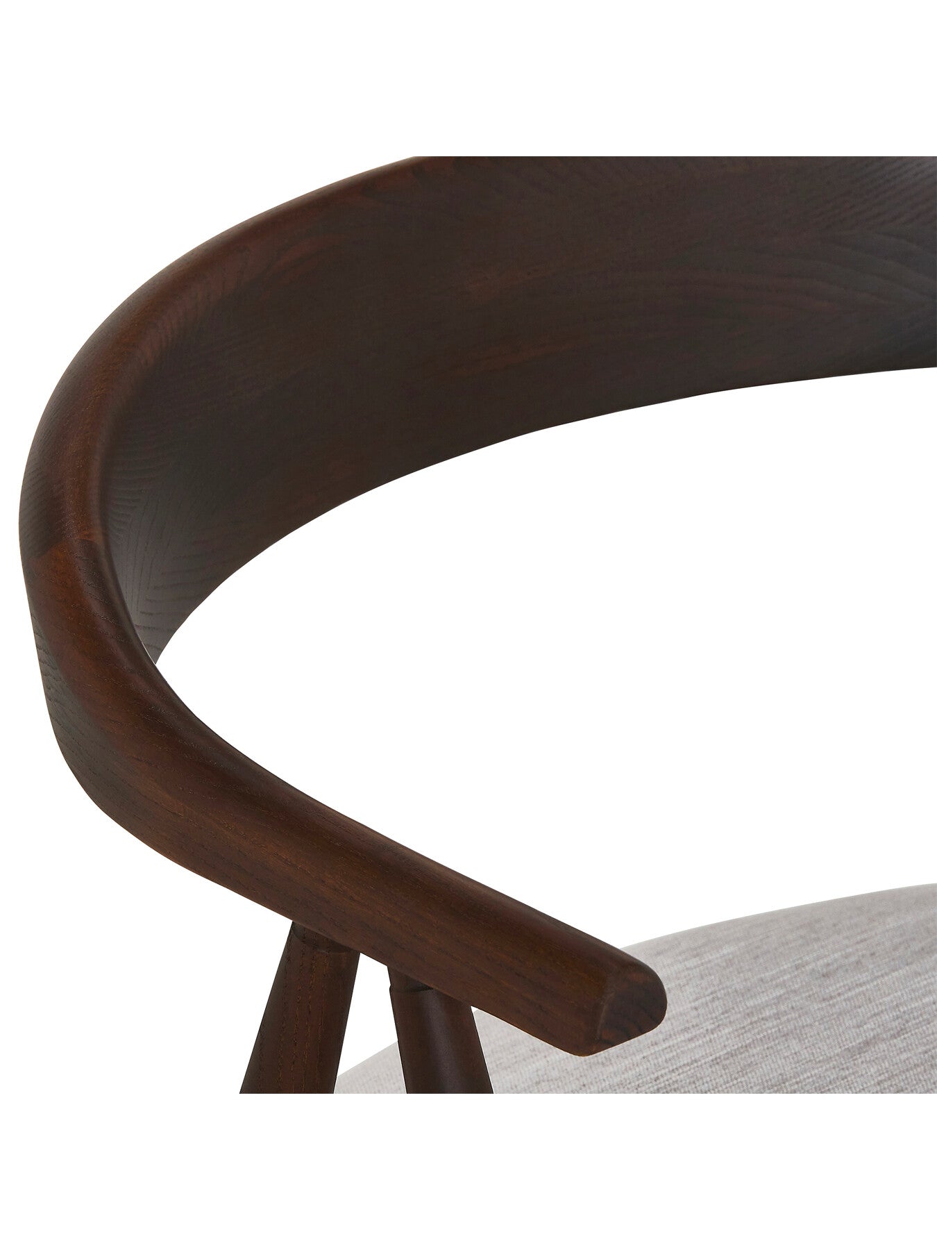 Ercol Lugo Dark Wood Dining Armchair With Fabric