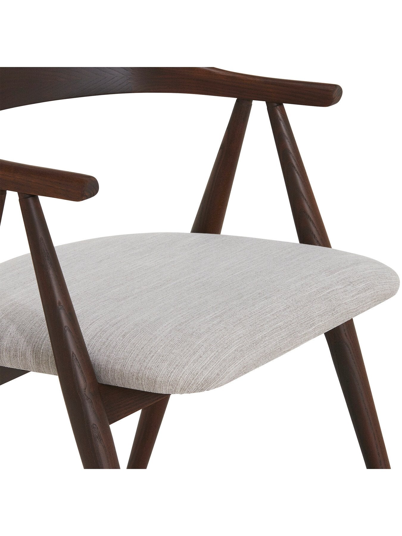 Ercol Lugo Dark Wood Dining Armchair With Fabric