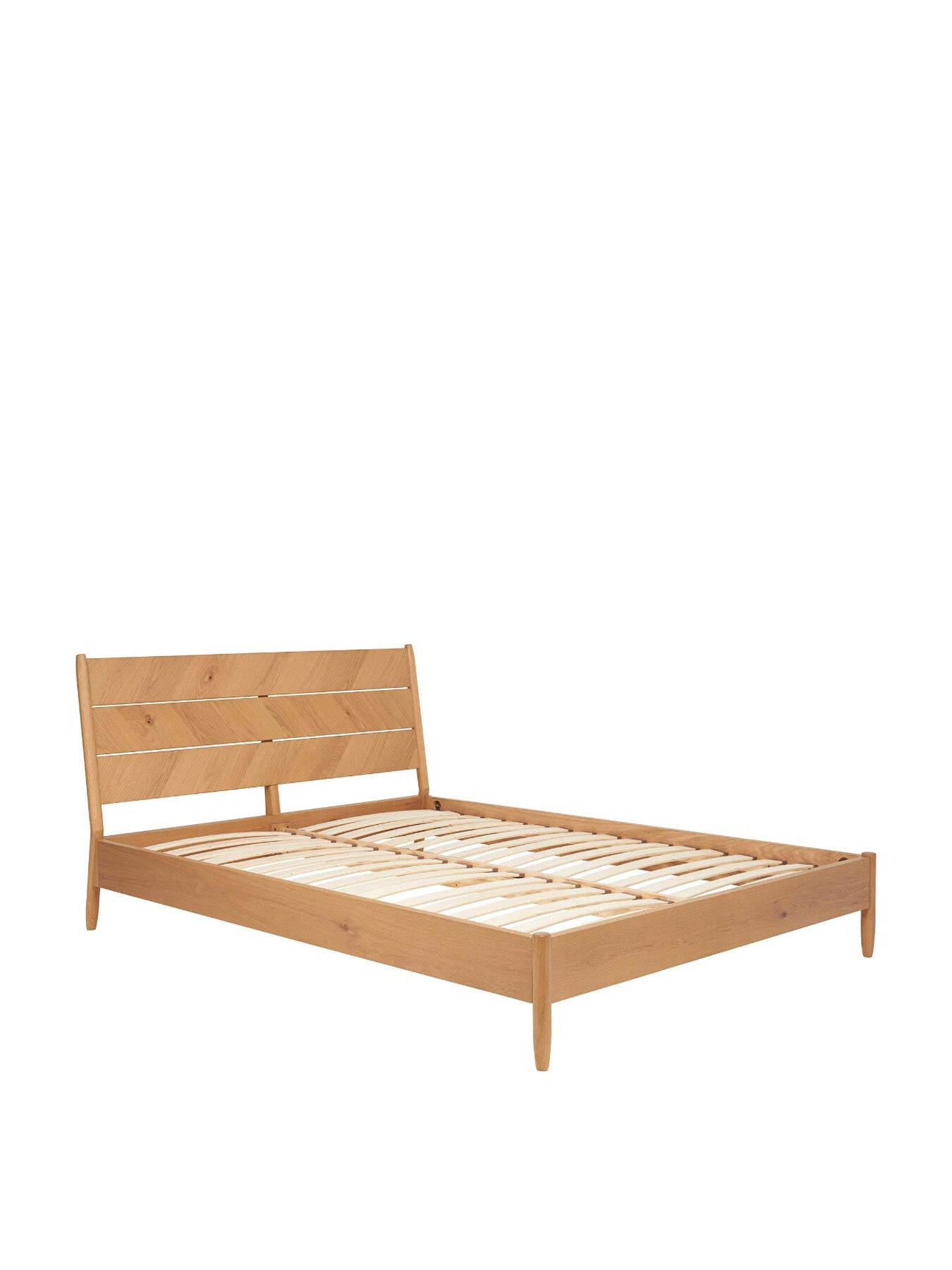 Brown Monza Brown Wood Herringbone King Bed Frame