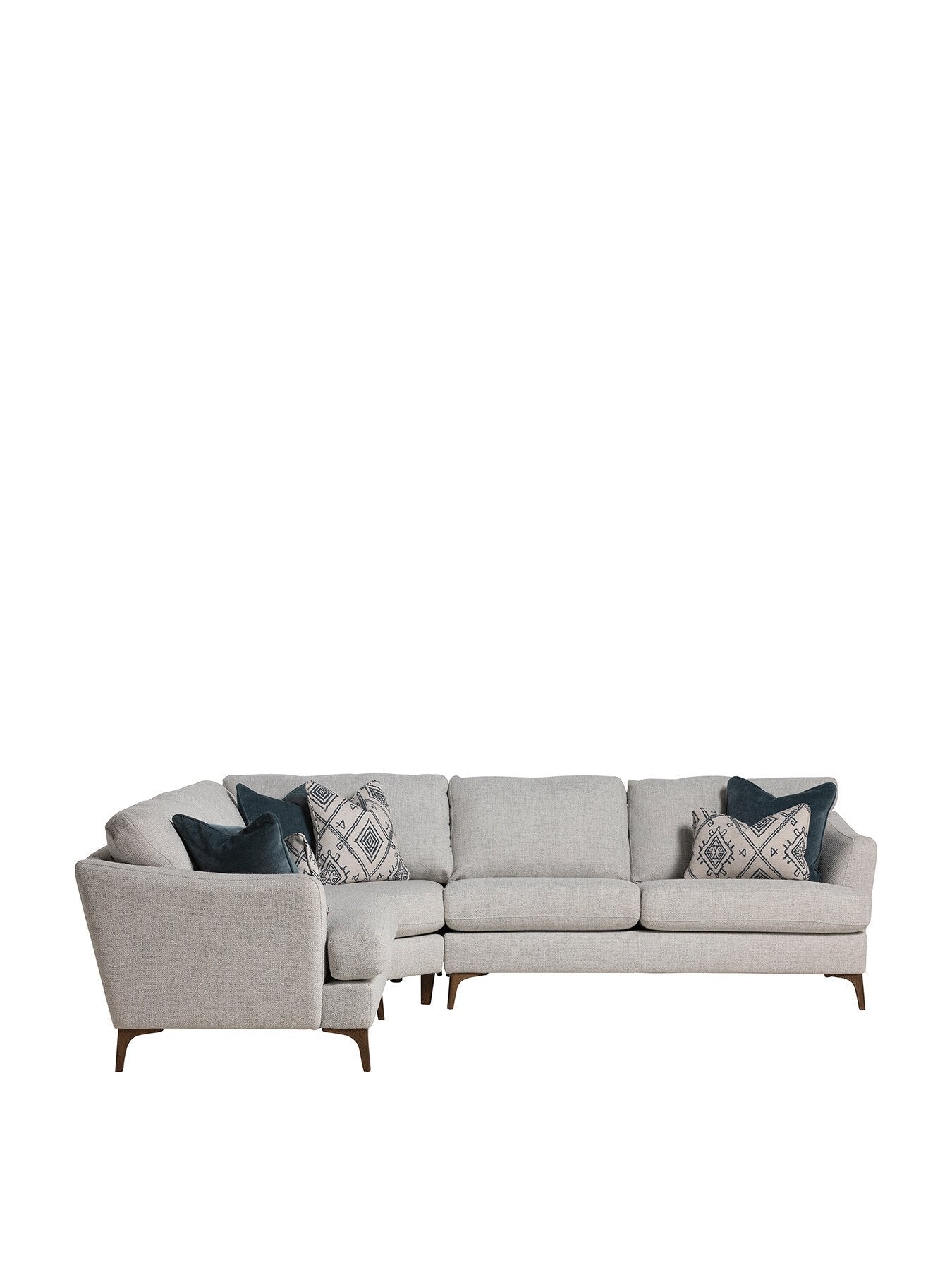 Neutral Embrey Fabric 5 Seater Corner Sofa, Right Hand