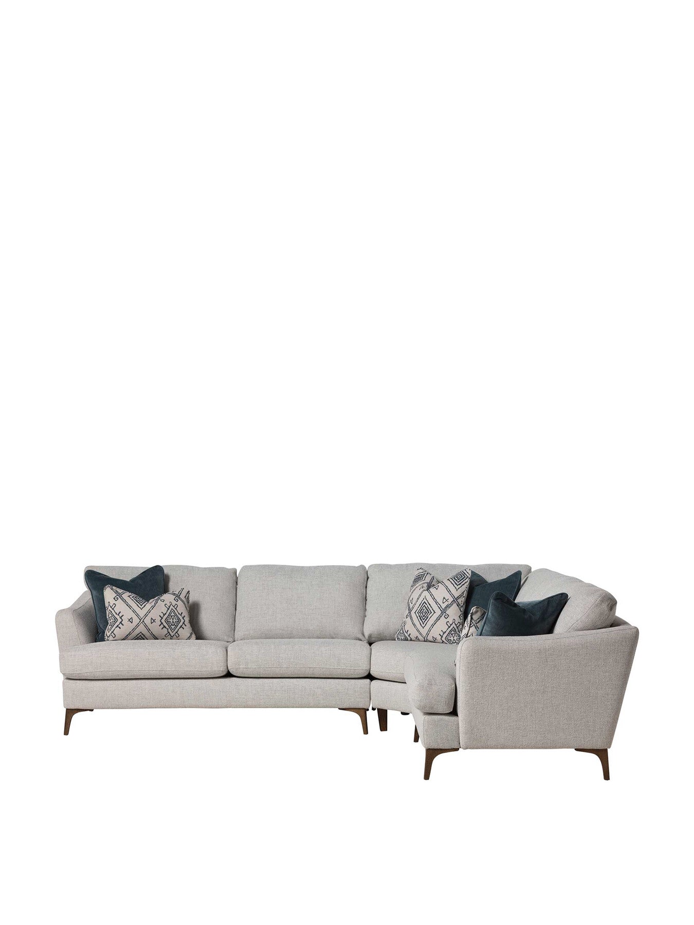 Neutral Embrey Fabric 5 Seater Corner Sofa, Left Hand