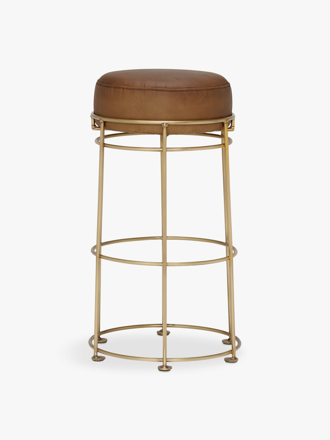 Nola Counter Stool, Light Olive and Br