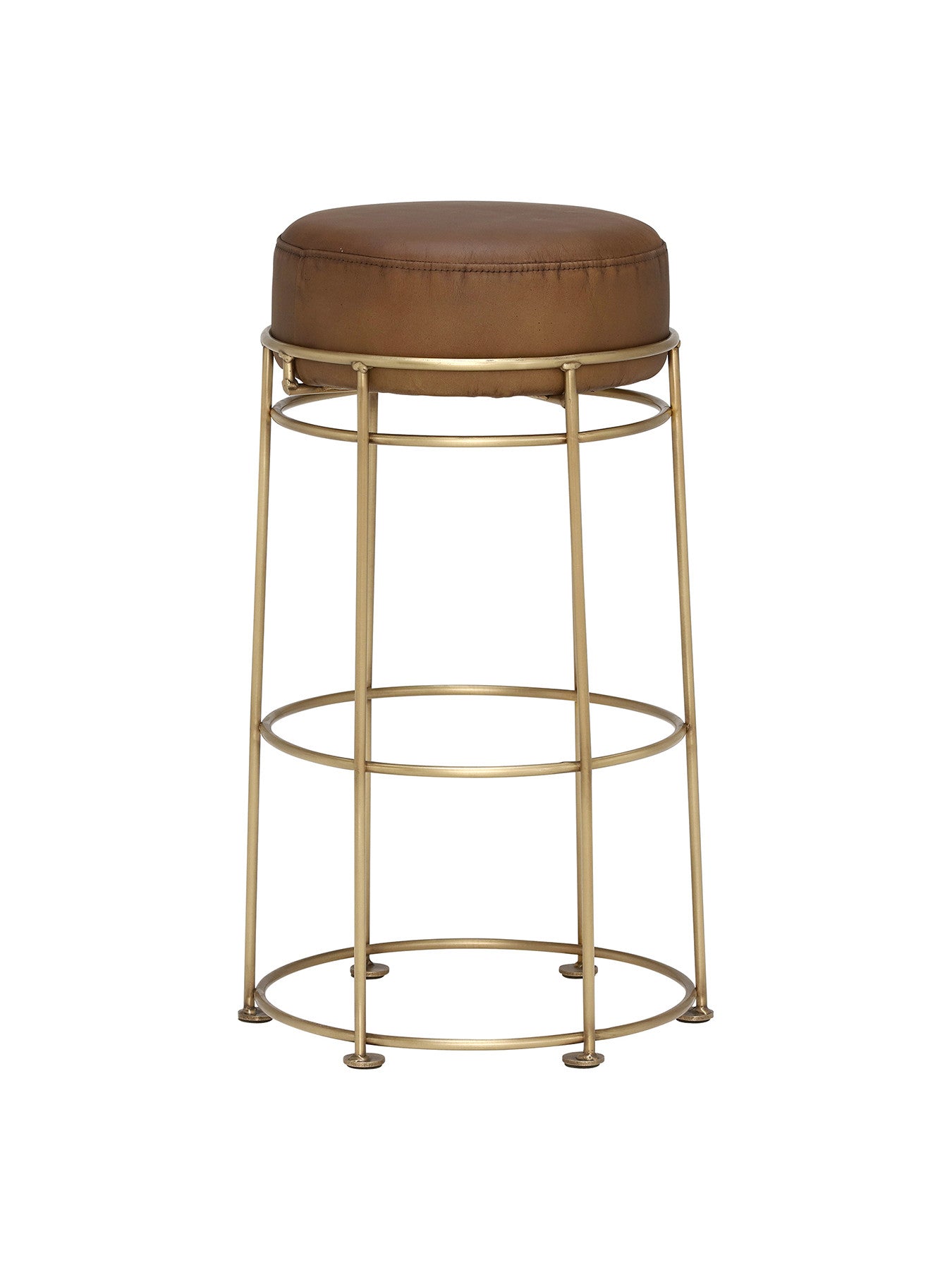 Nola Counter Stool, Light Olive and Br