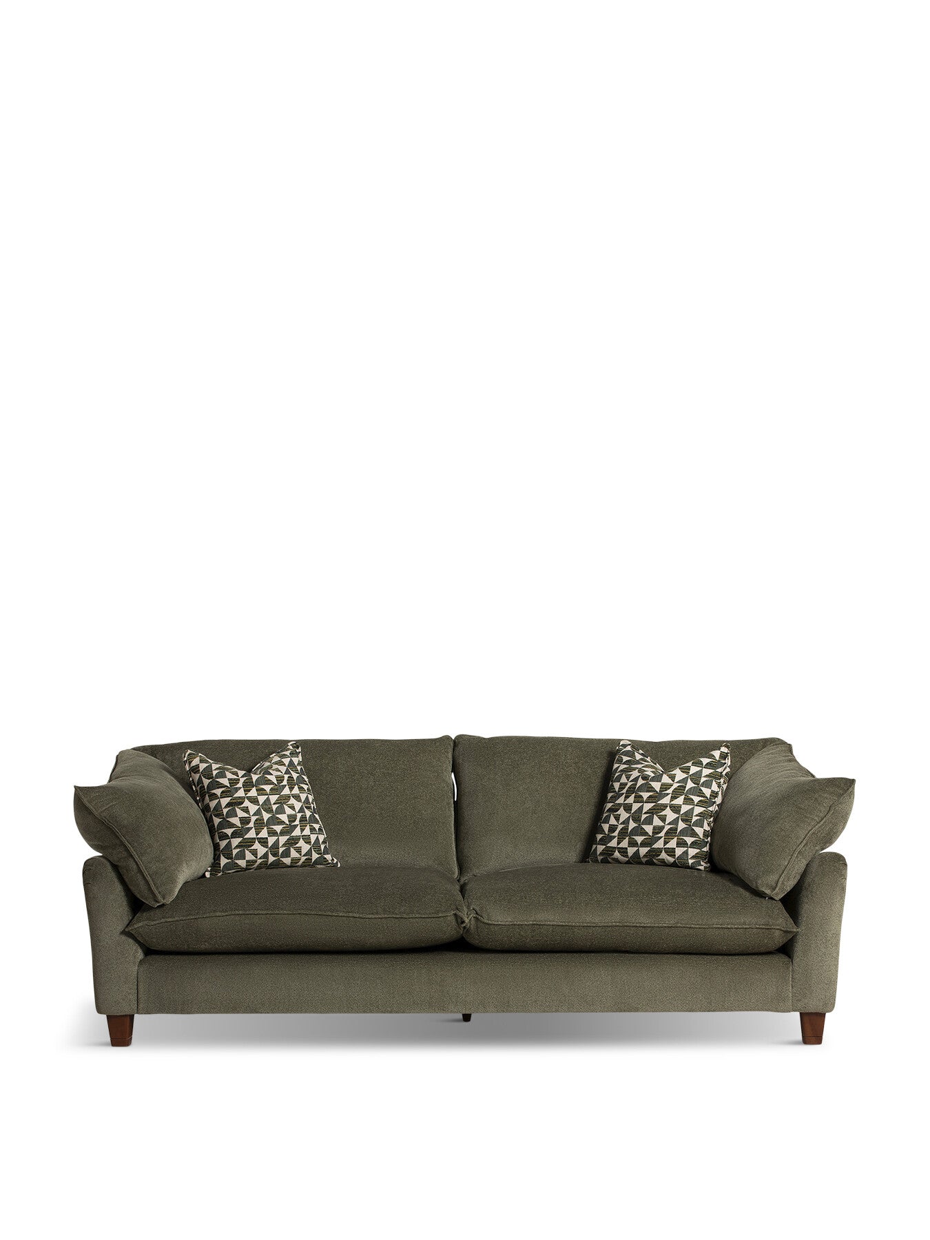 Green Orion Fabric 4 Seater Grand Sofa