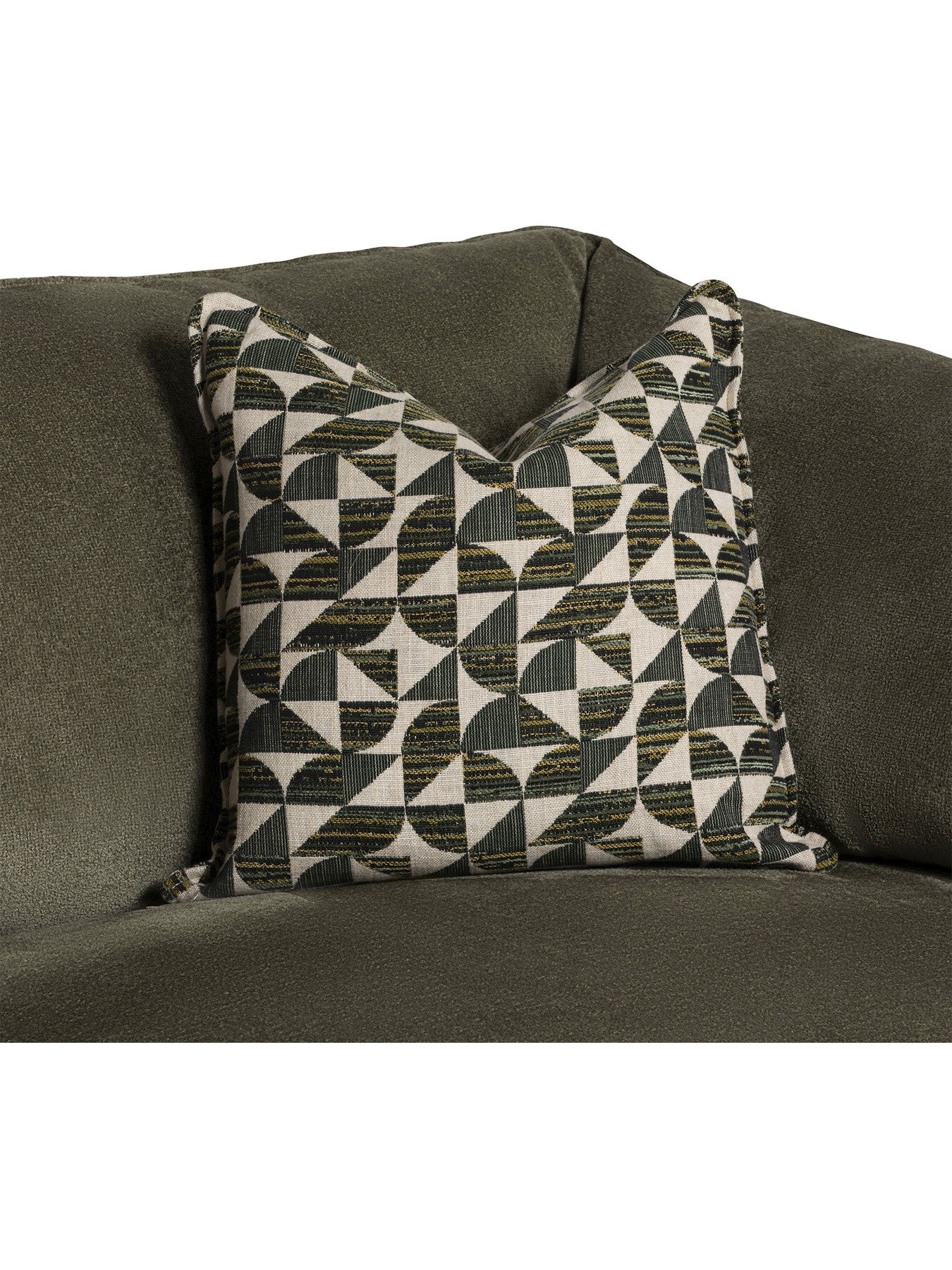 Green Orion Fabric 4 Seater Grand Sofa