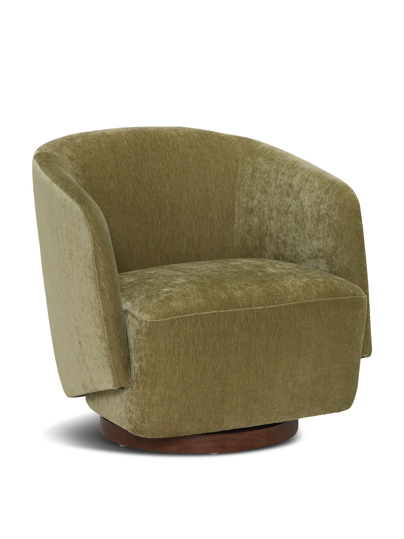 Pellaro Velvet Swivel Armchair, Green