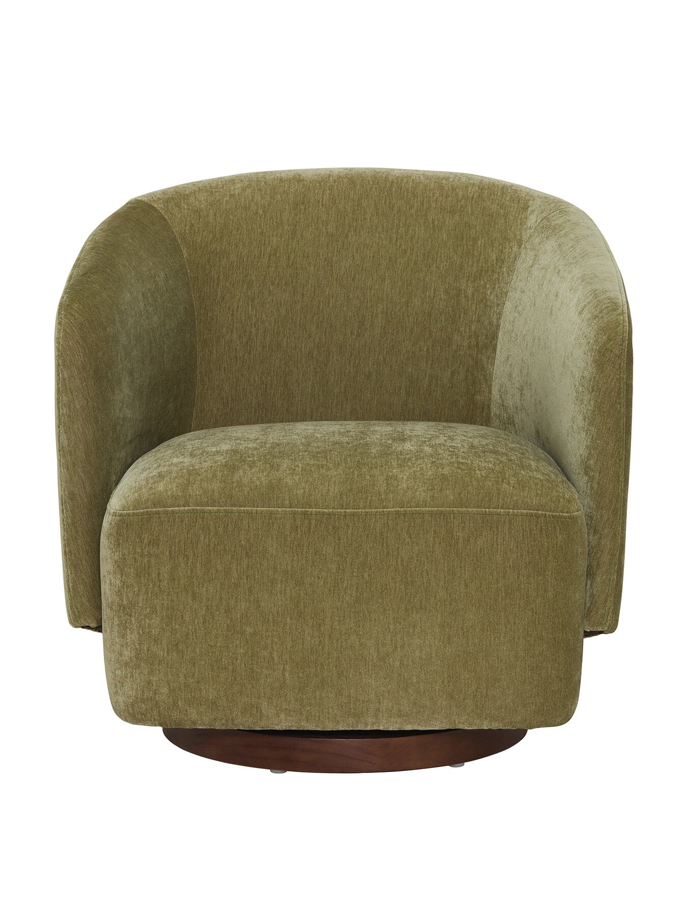 Pellaro Velvet Swivel Armchair, Green