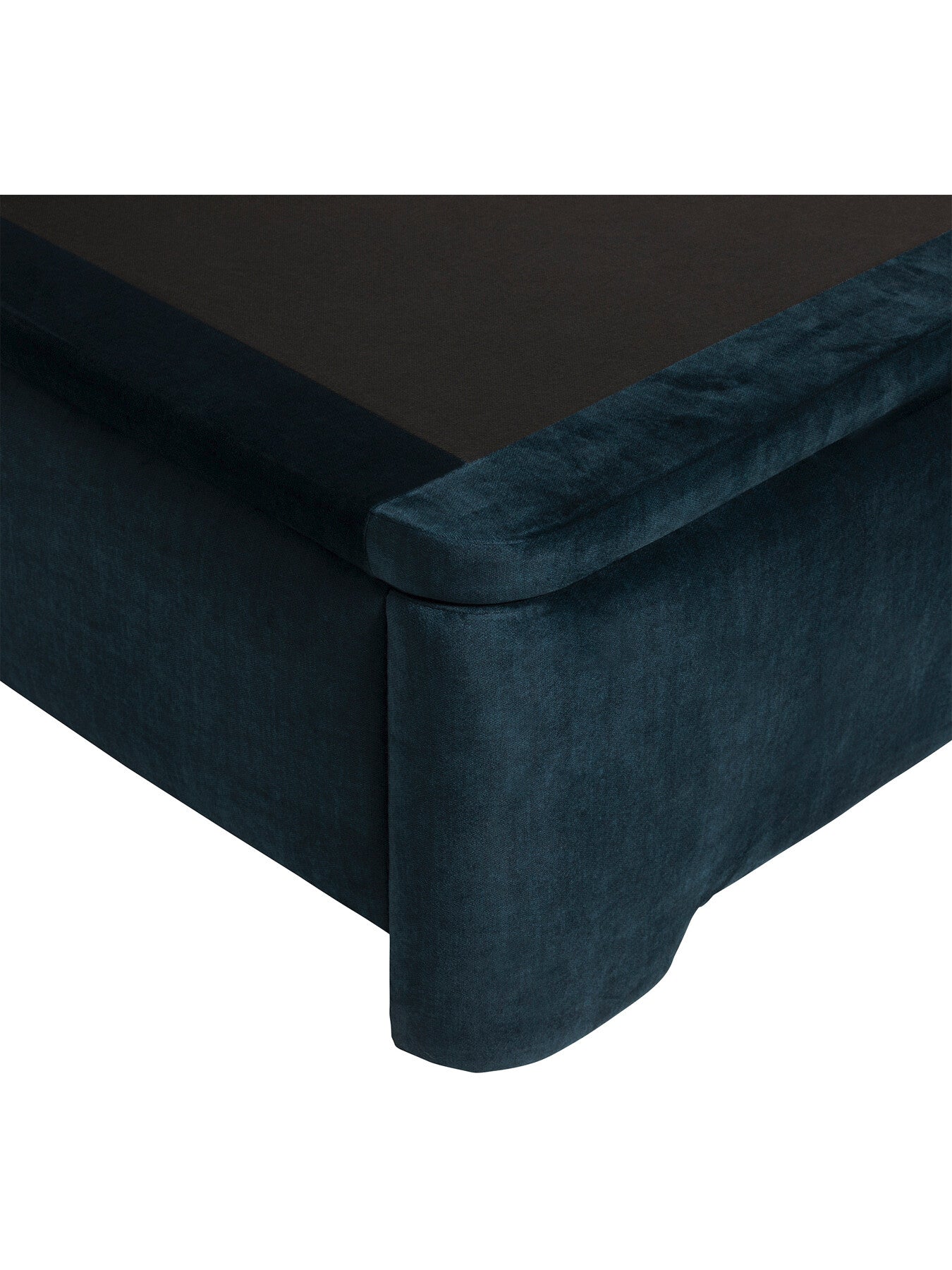 Blue Ripley Blue Fabric Double Ottoman Bed Frame