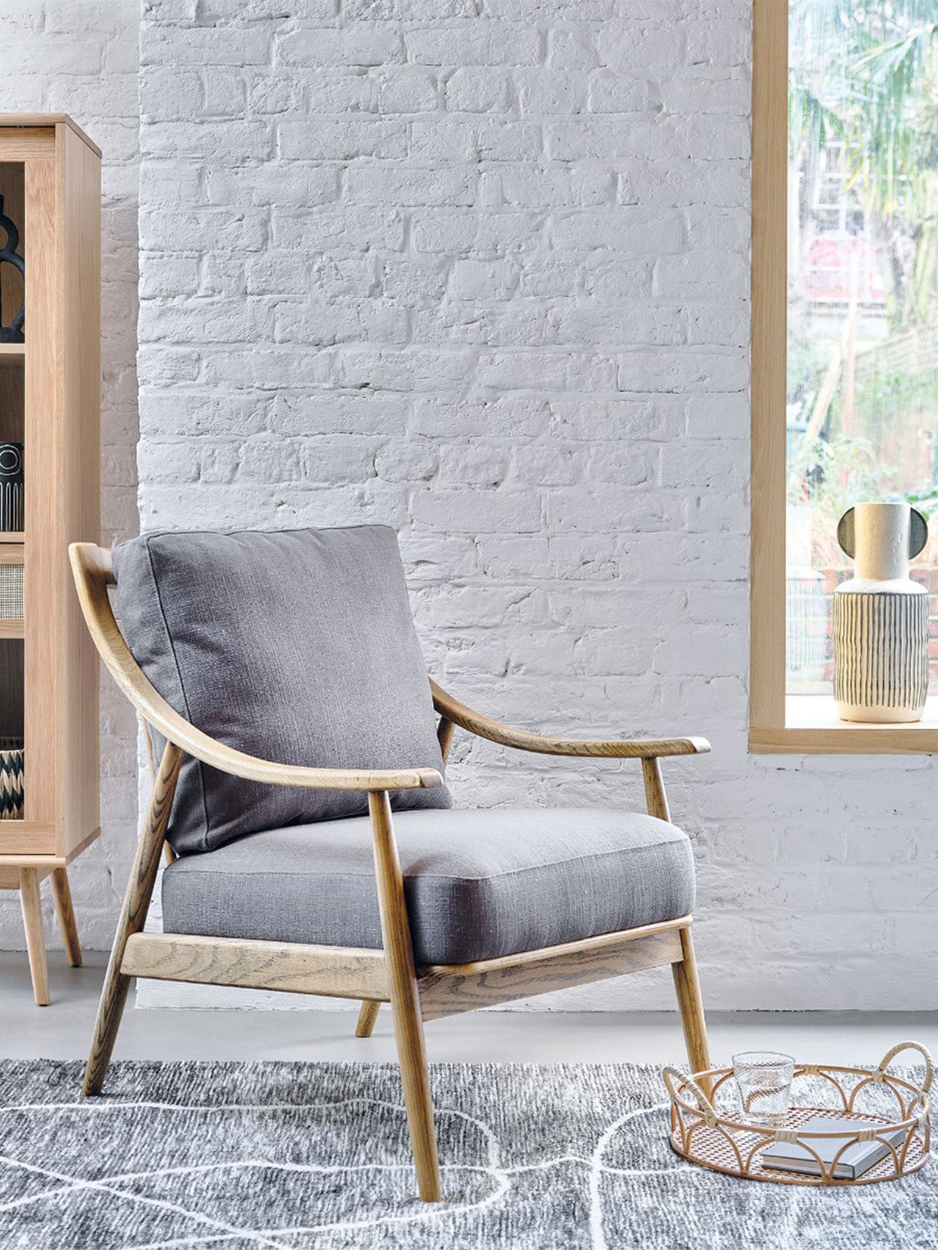 Grey Runa Armchair, Grey