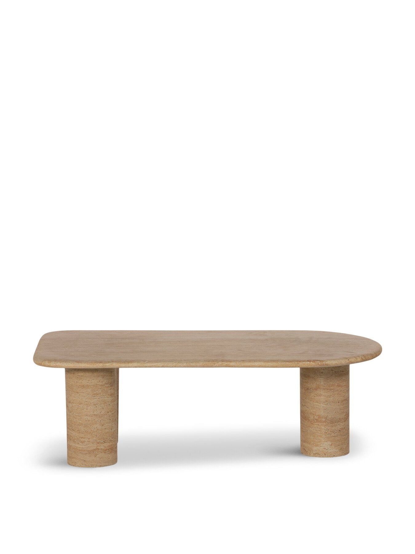 Sierra Travertine Effect 110cm Round End Coffee Table