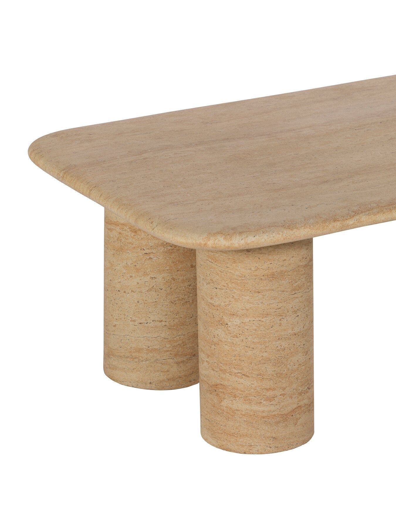 Sierra Travertine Effect 110cm Round End Coffee Table