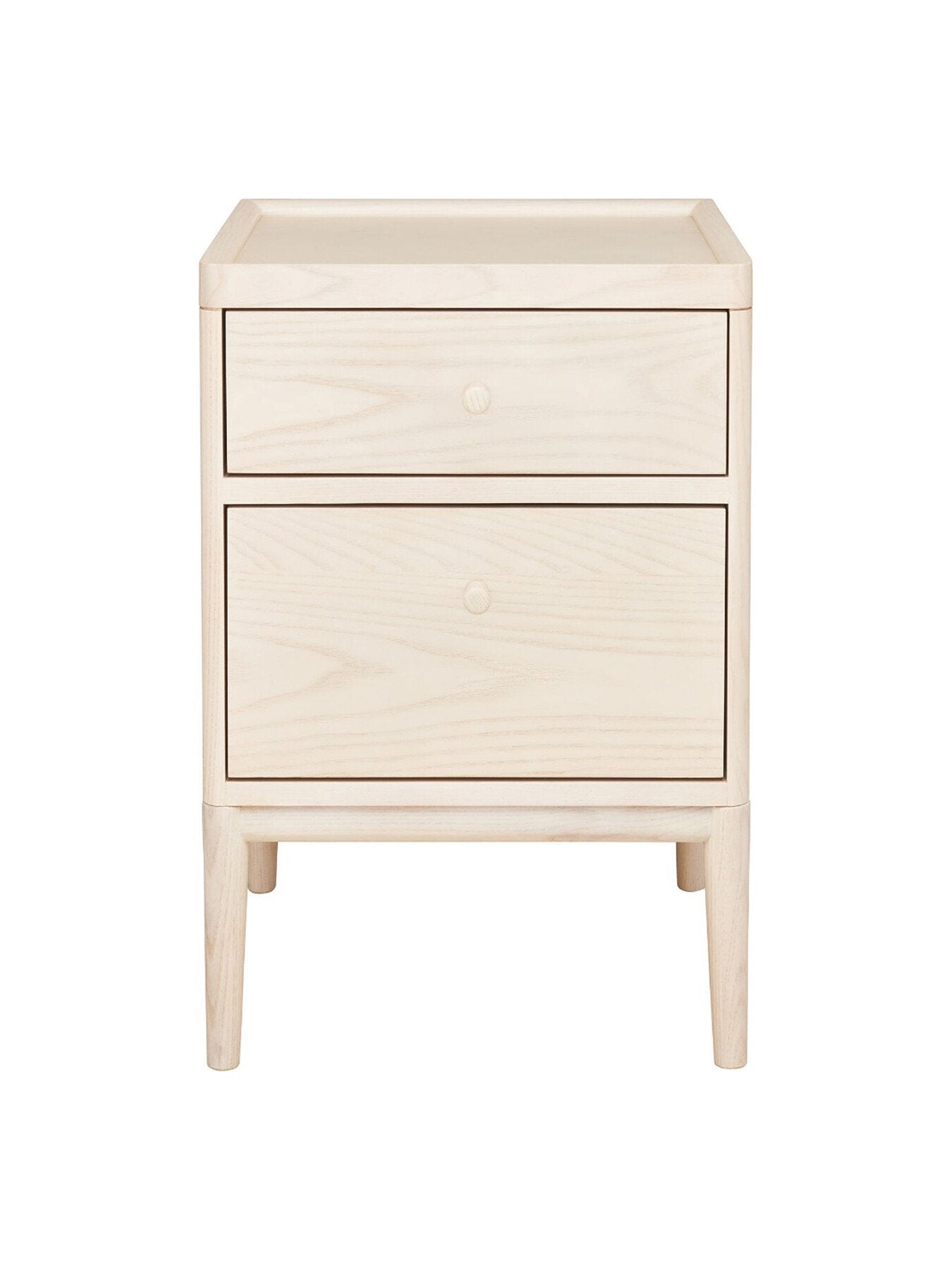 Neutral Ercol Salina Two Drawer Bedside Cabinet