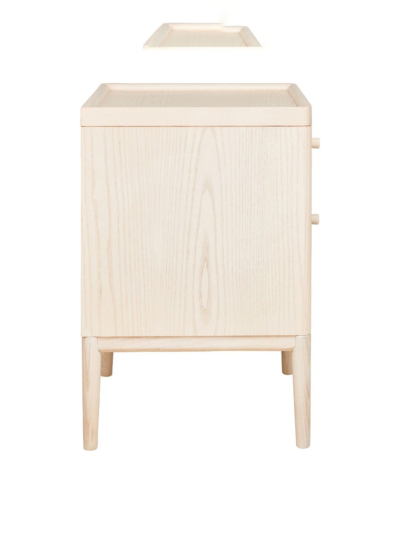 Neutral Ercol Salina Two Drawer Bedside Cabinet