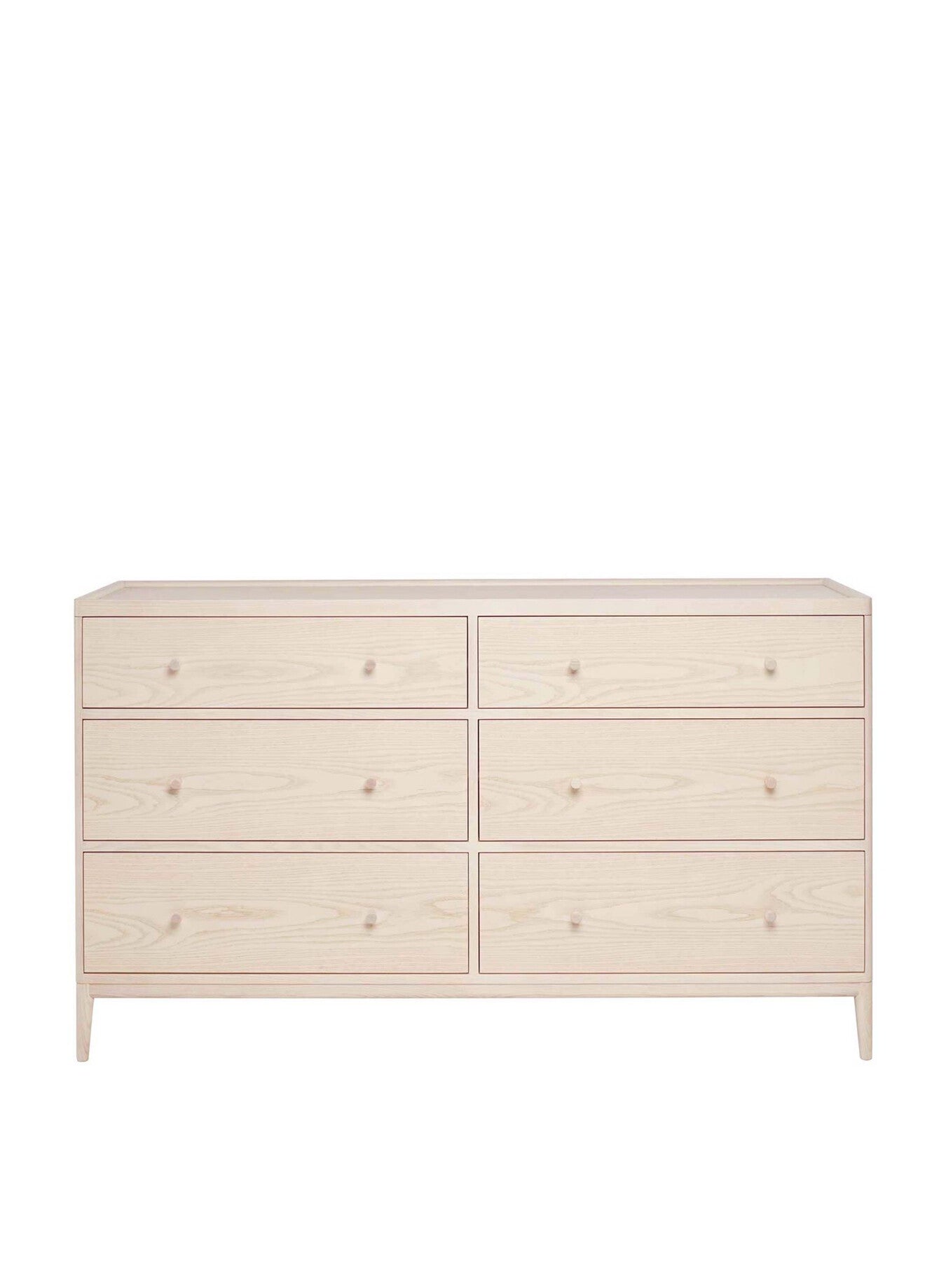 Salina Pale Wood 6 Drawer Wide Chest