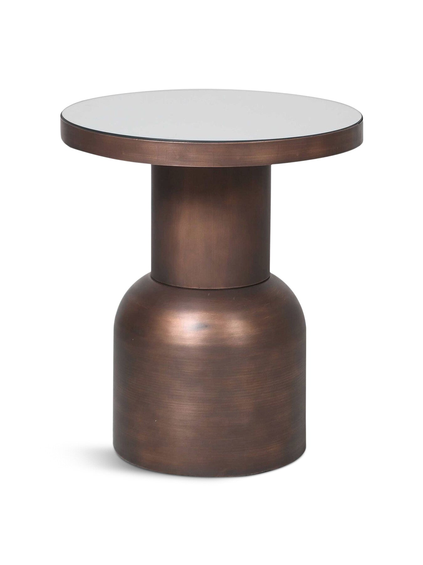 Small Burnished Metal Side Table