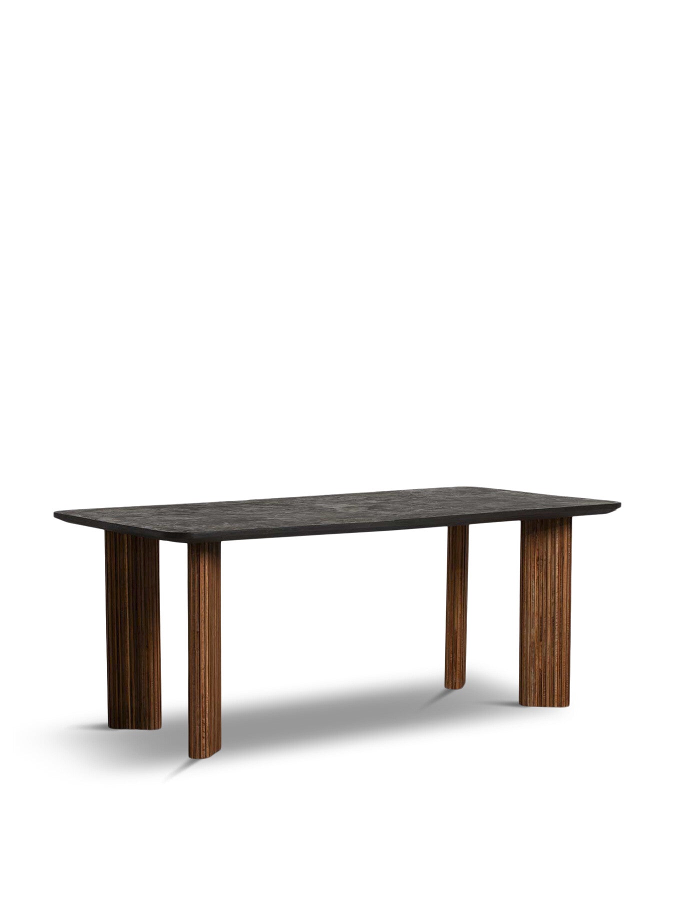Brown Trinidad Reclaimed Teak Wood Dining Table