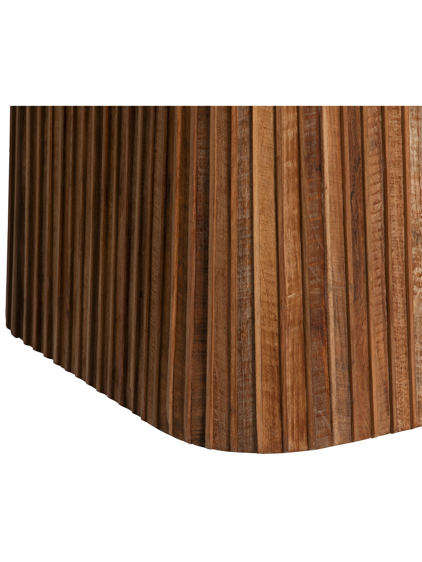 Brown Trinidad Reclaimed Teak Wood Pedestal Dining Table