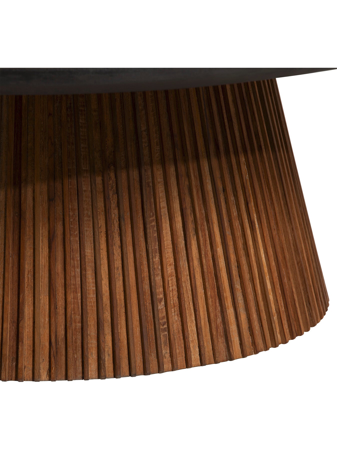 Brown Trinidad Reclaimed Teak Wood Large Round Coffee Table