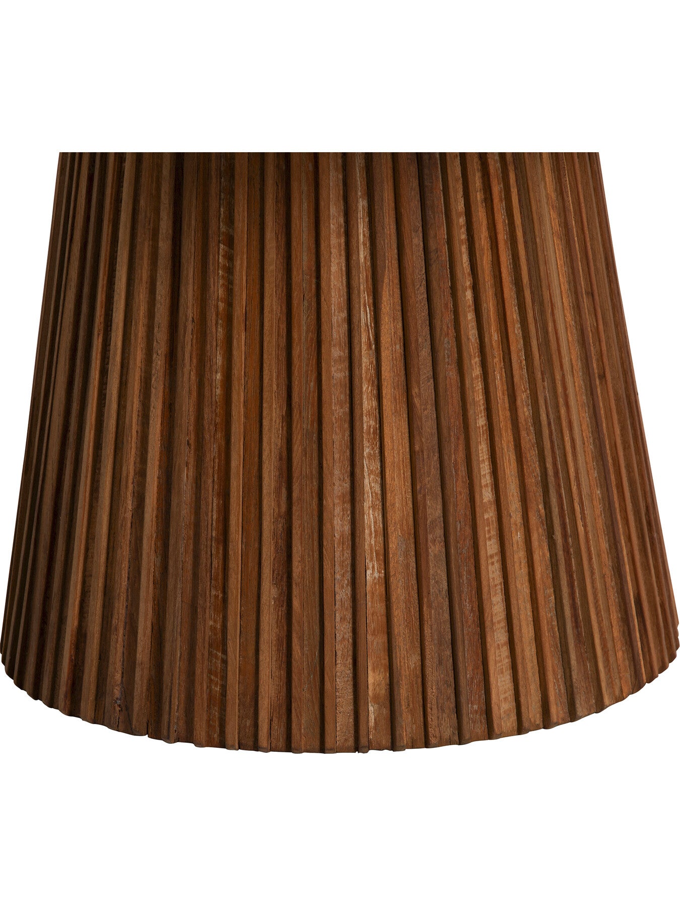 Brown Trinidad Reclaimed Teak Wood Medium Round Coffee Table