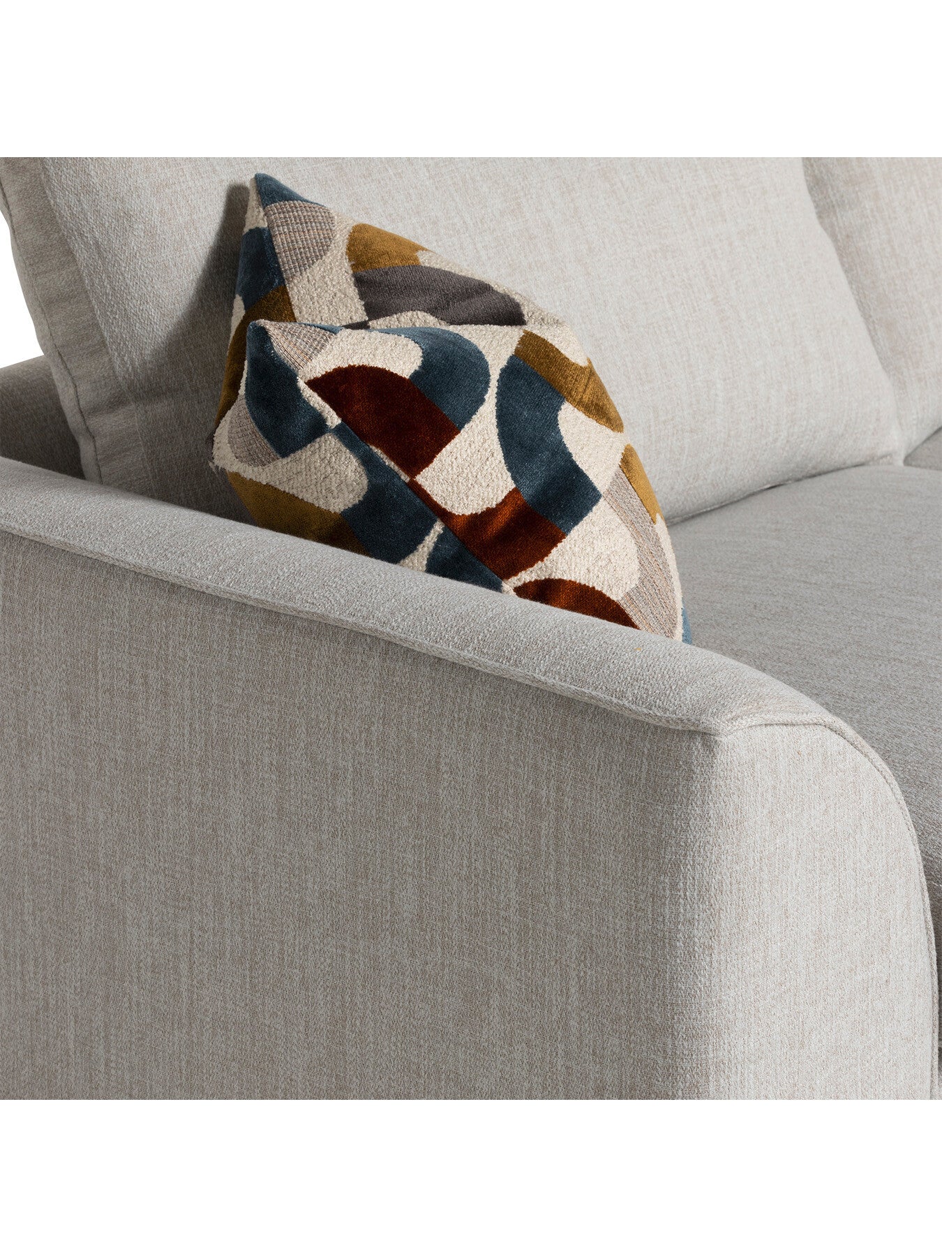 Neutral Tetbury Fabric Large 2 Seater Sofa