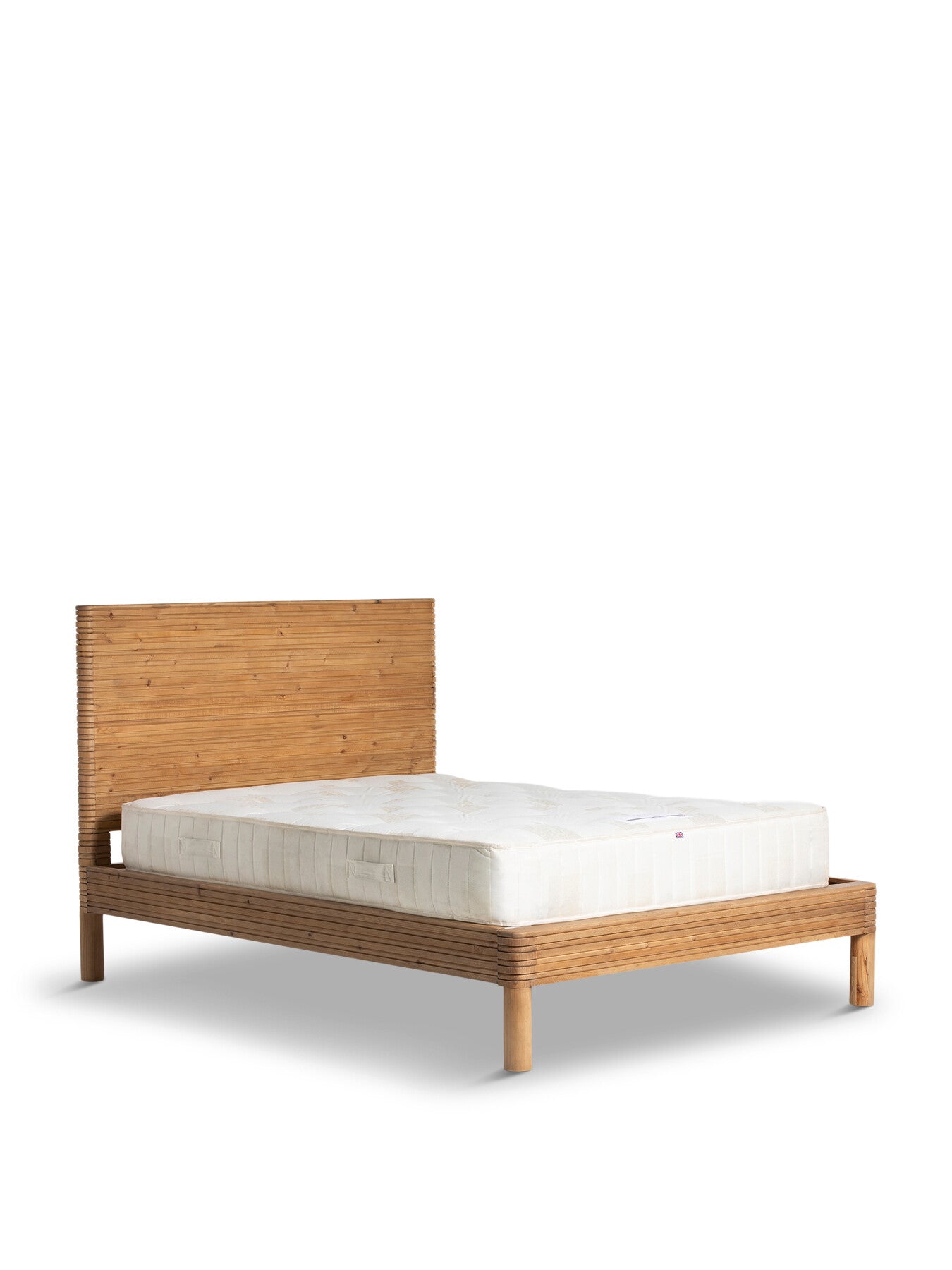 Brown Tamia Reclaimed Wood King Bed Frame