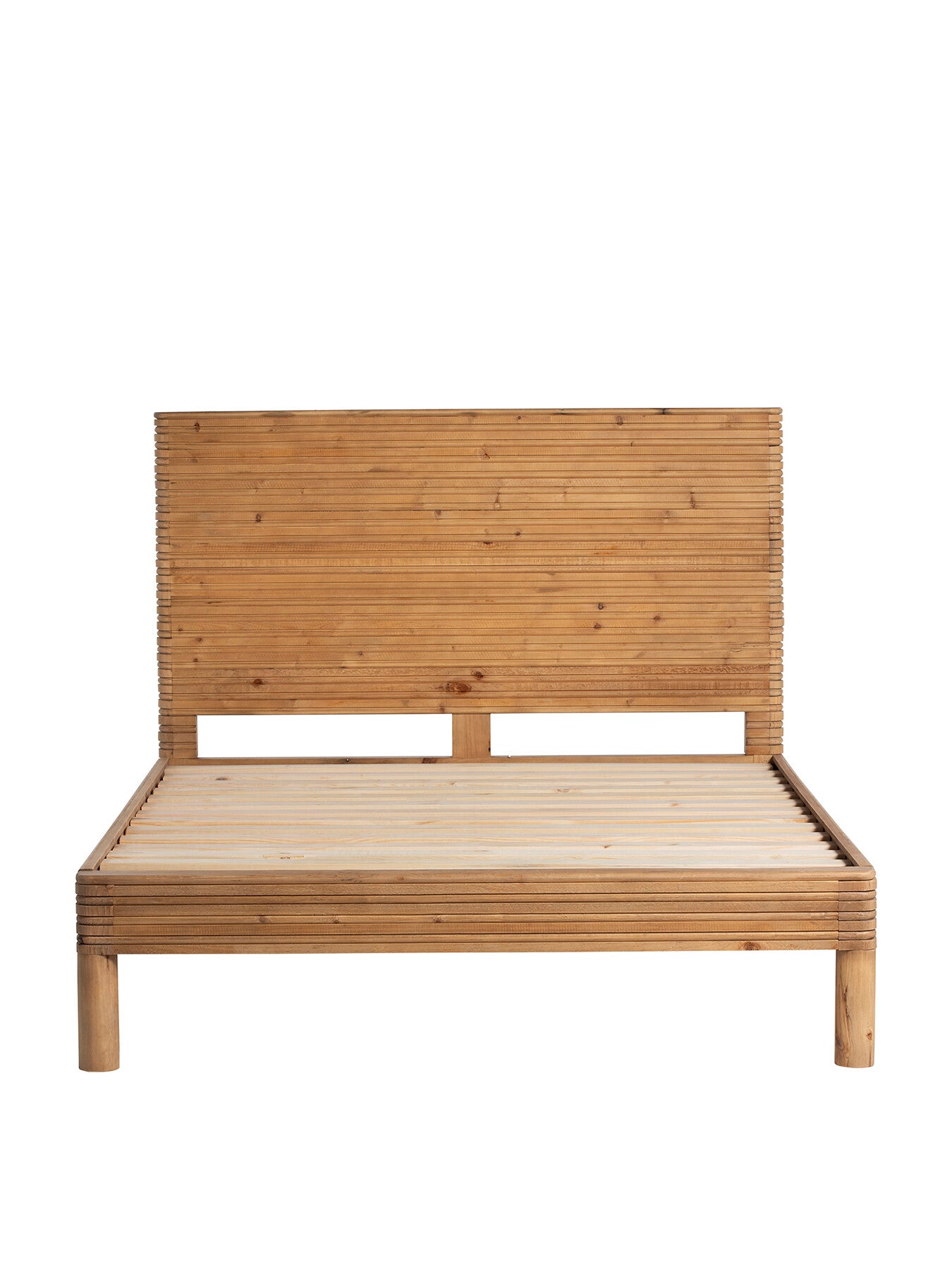 Brown Tamia Reclaimed Wood King Bed Frame