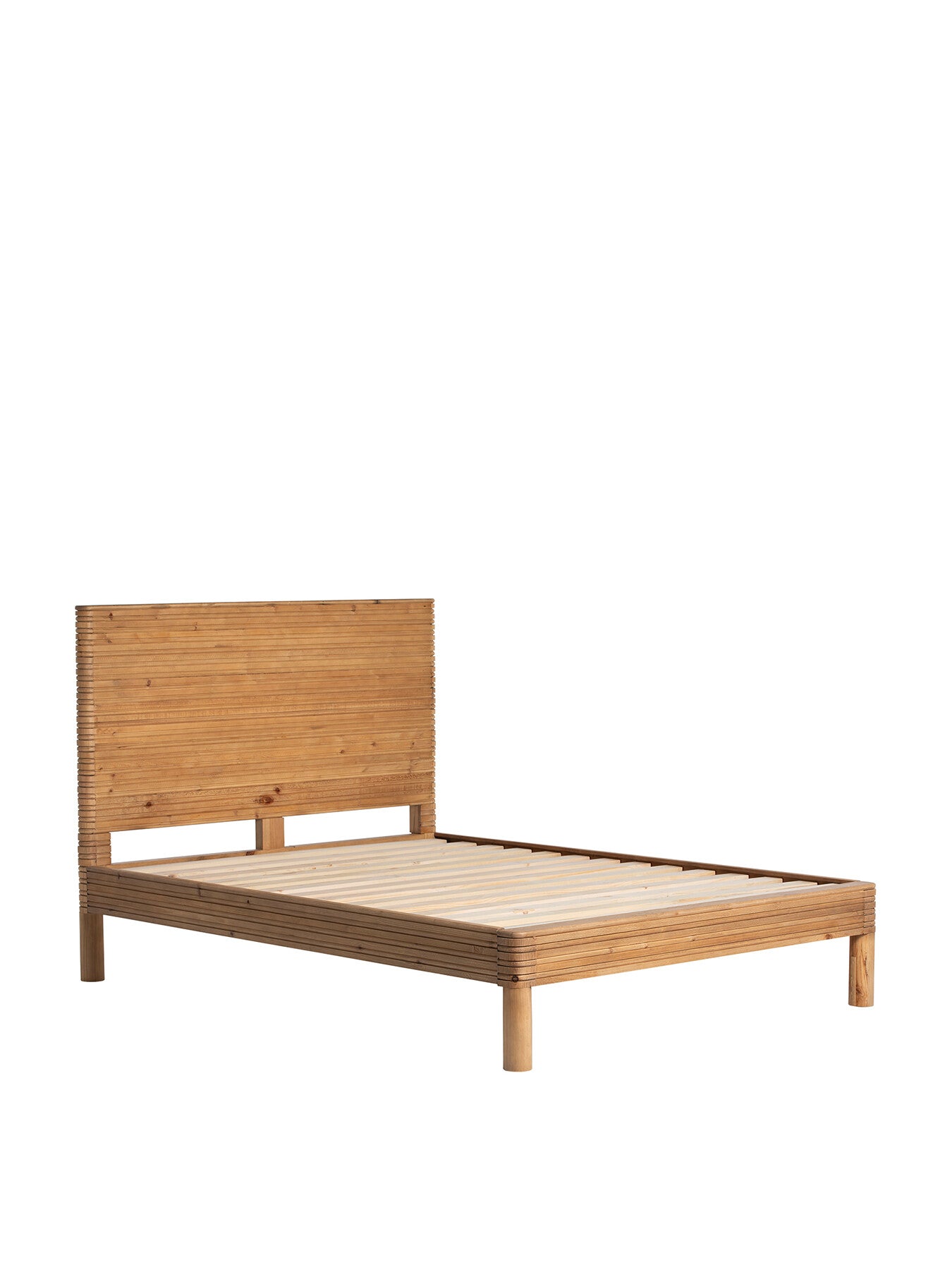 Brown Tamia Reclaimed Wood King Bed Frame
