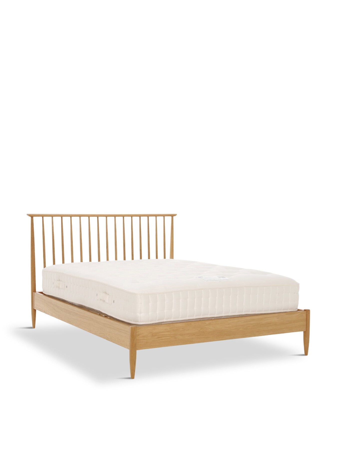 Neutral Teramo Light Brown Wood Spindle King Bed Frame