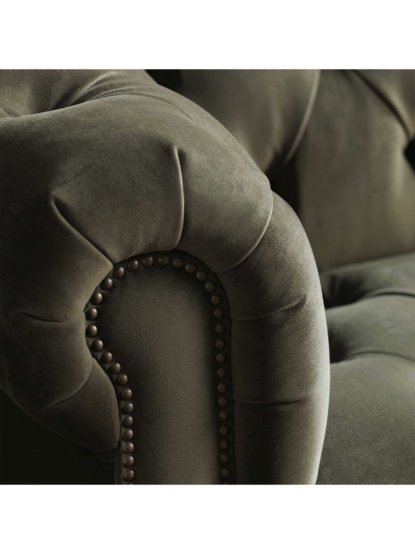 Green Ullswater Green Velvet Chesterfield 2 Seater Sofa