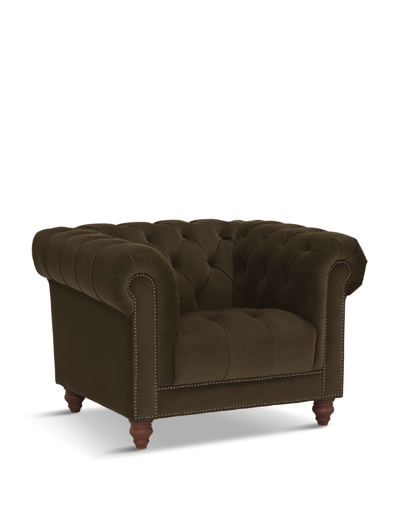Green Ullswater Green Velvet Chesterfield Armchair