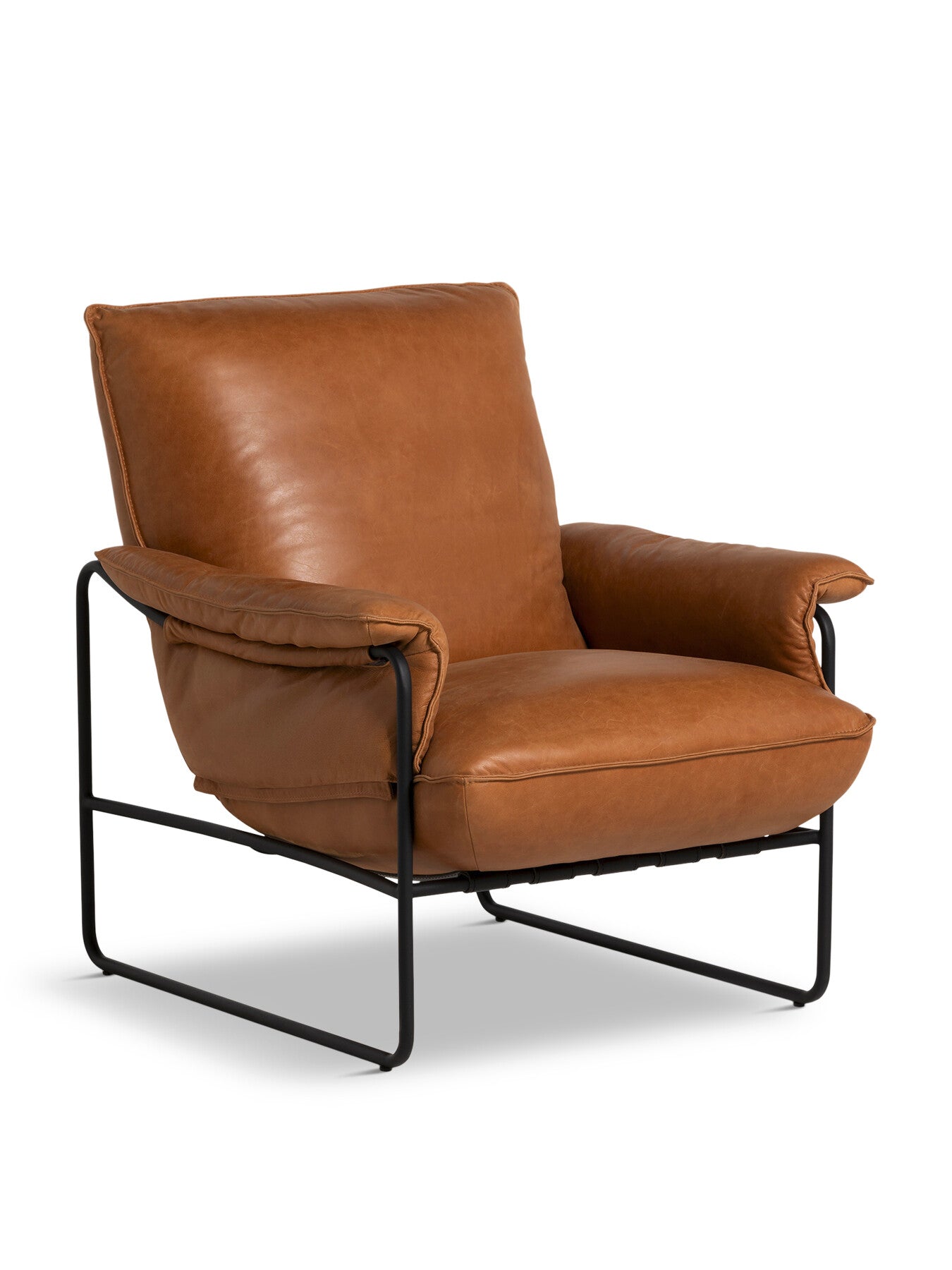 Vinci Brown Leather Armchair