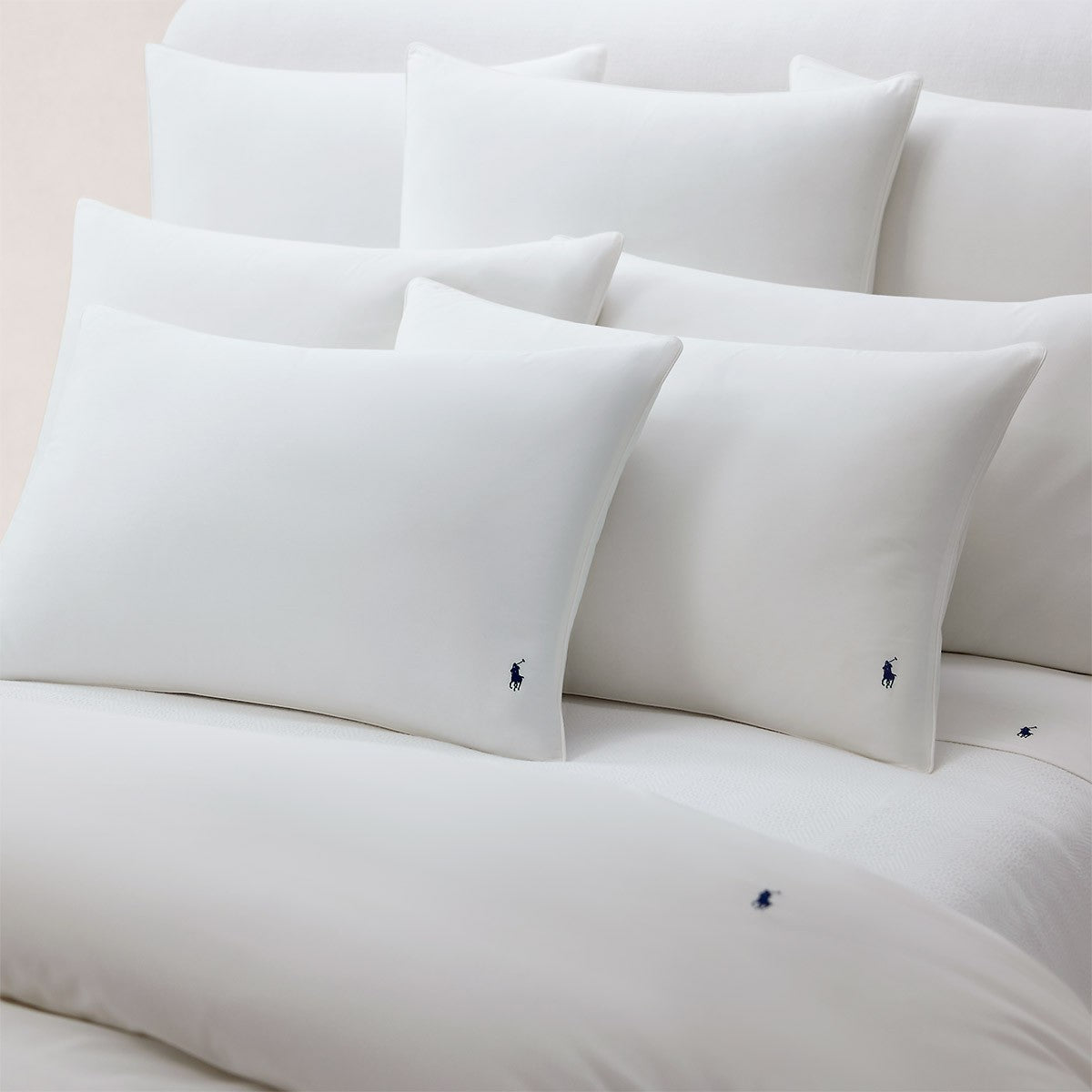 Polo Player Standard Pillowcase White