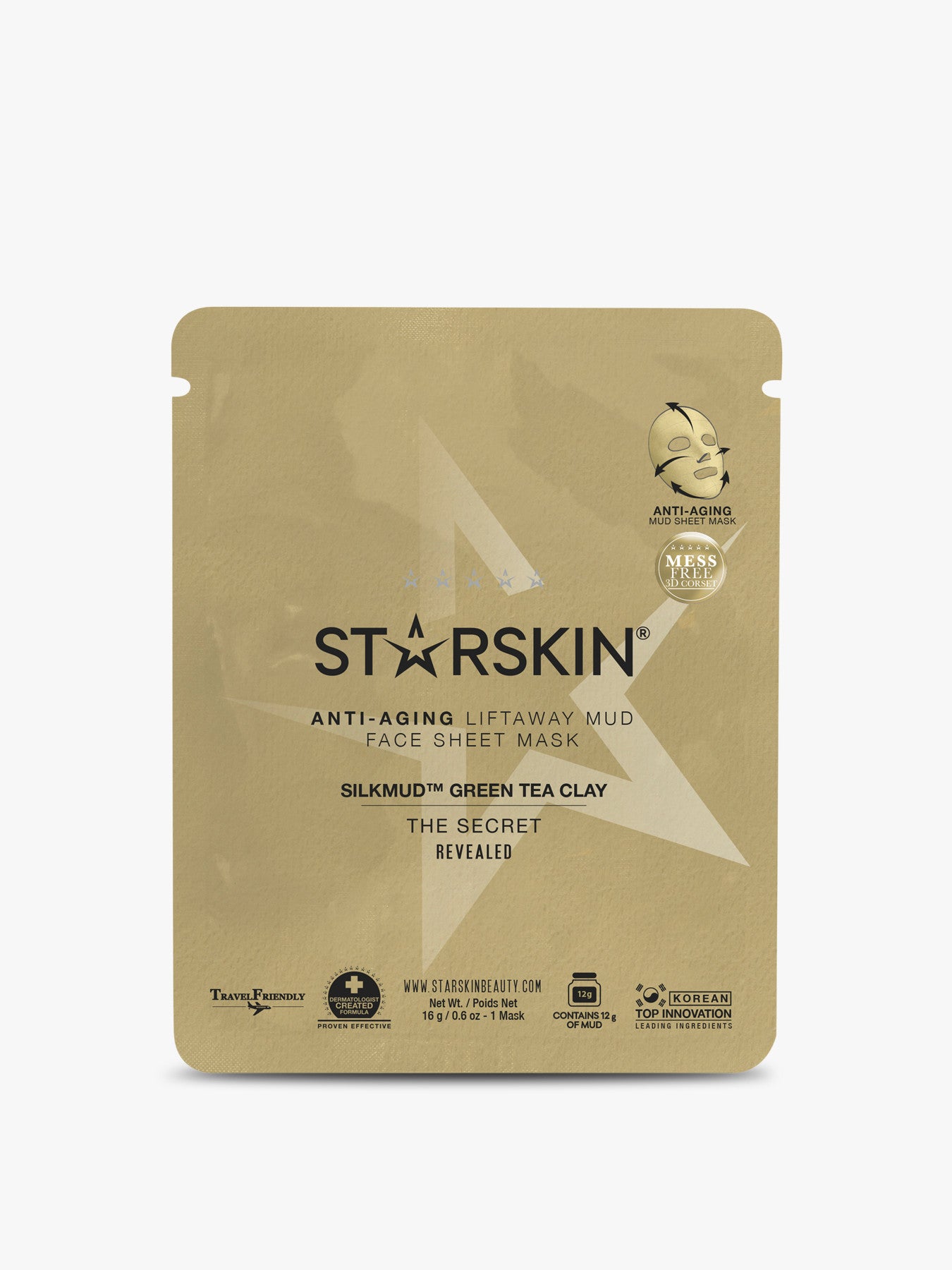 Silkmud Green Tea Clay Anti-Ageing Liftaway Mud Face Sheet Mask
