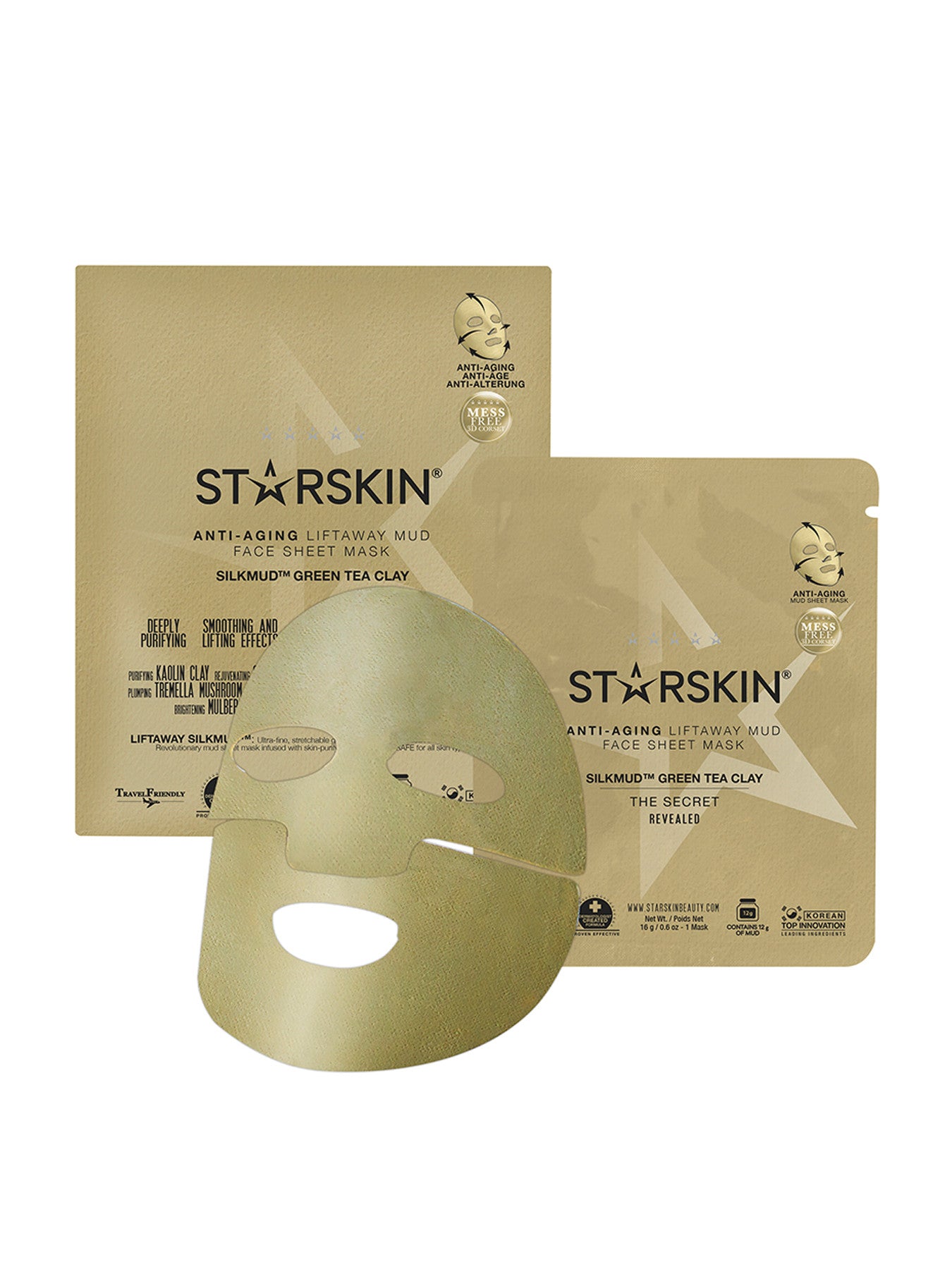Silkmud Green Tea Clay Anti-Ageing Liftaway Mud Face Sheet Mask