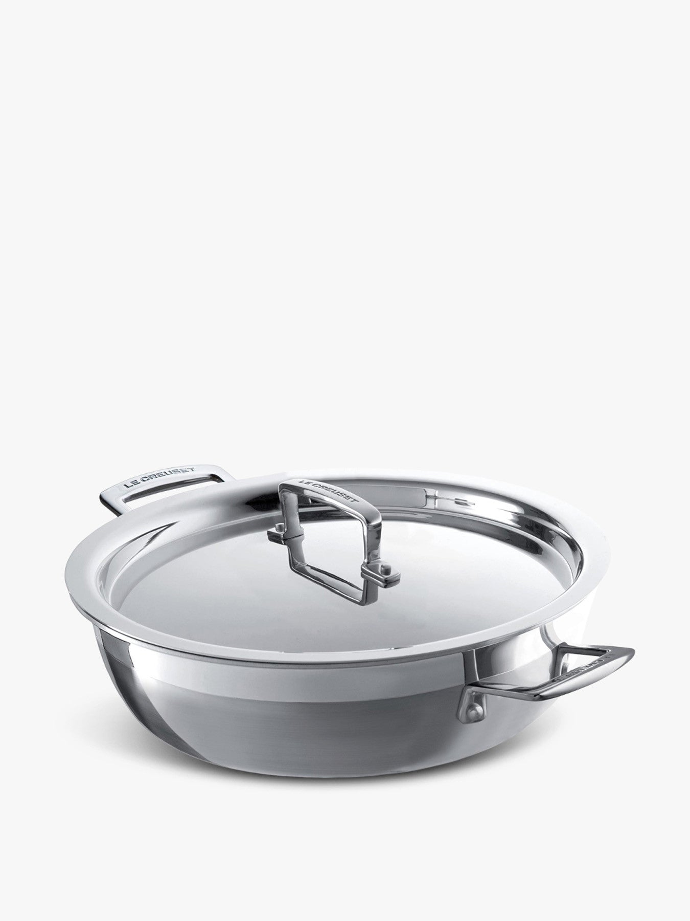 3-ply Stainless Steel Shallow Casserole with Lid 30cm