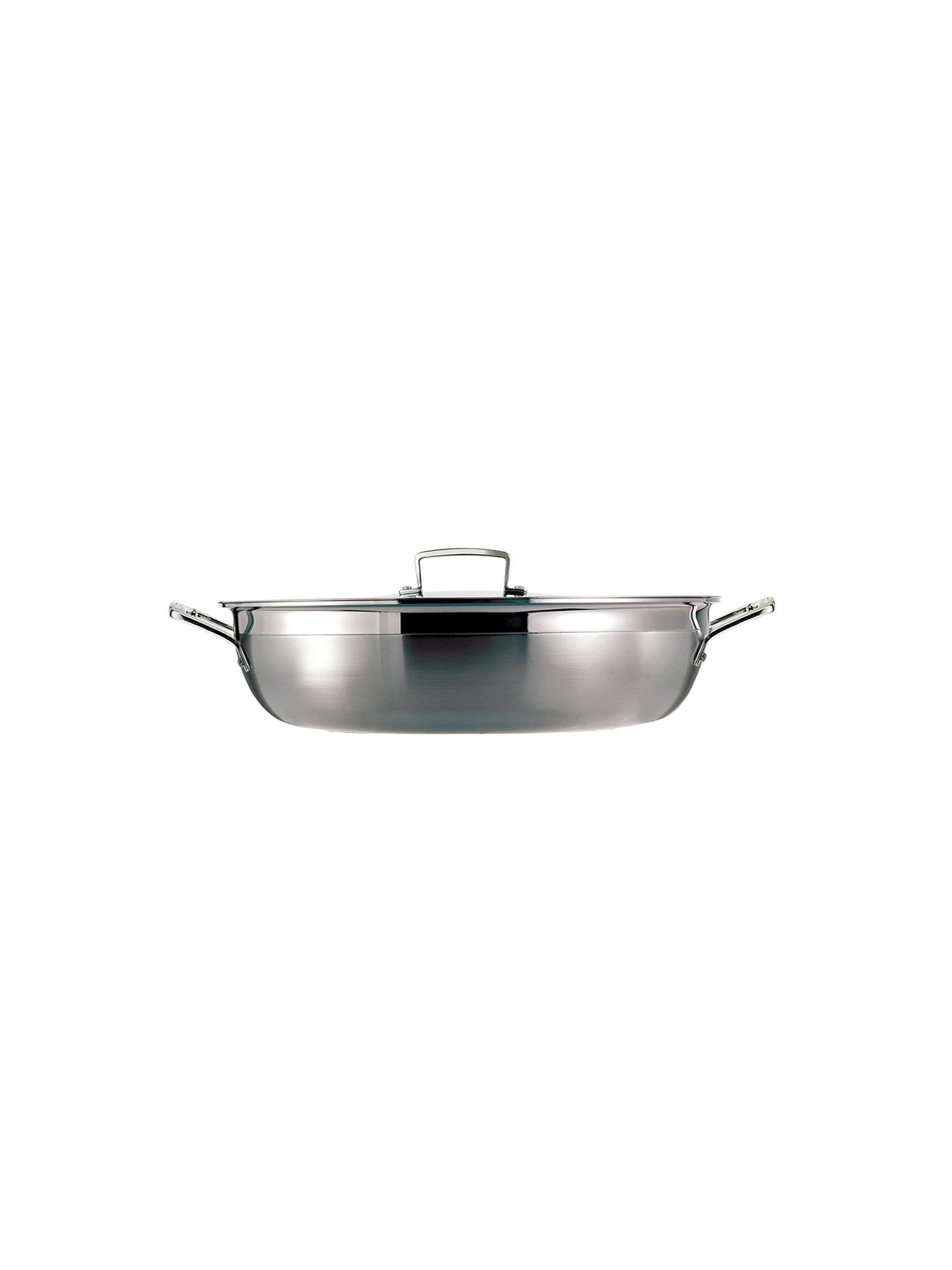 3-ply Stainless Steel Shallow Casserole with Lid 30cm