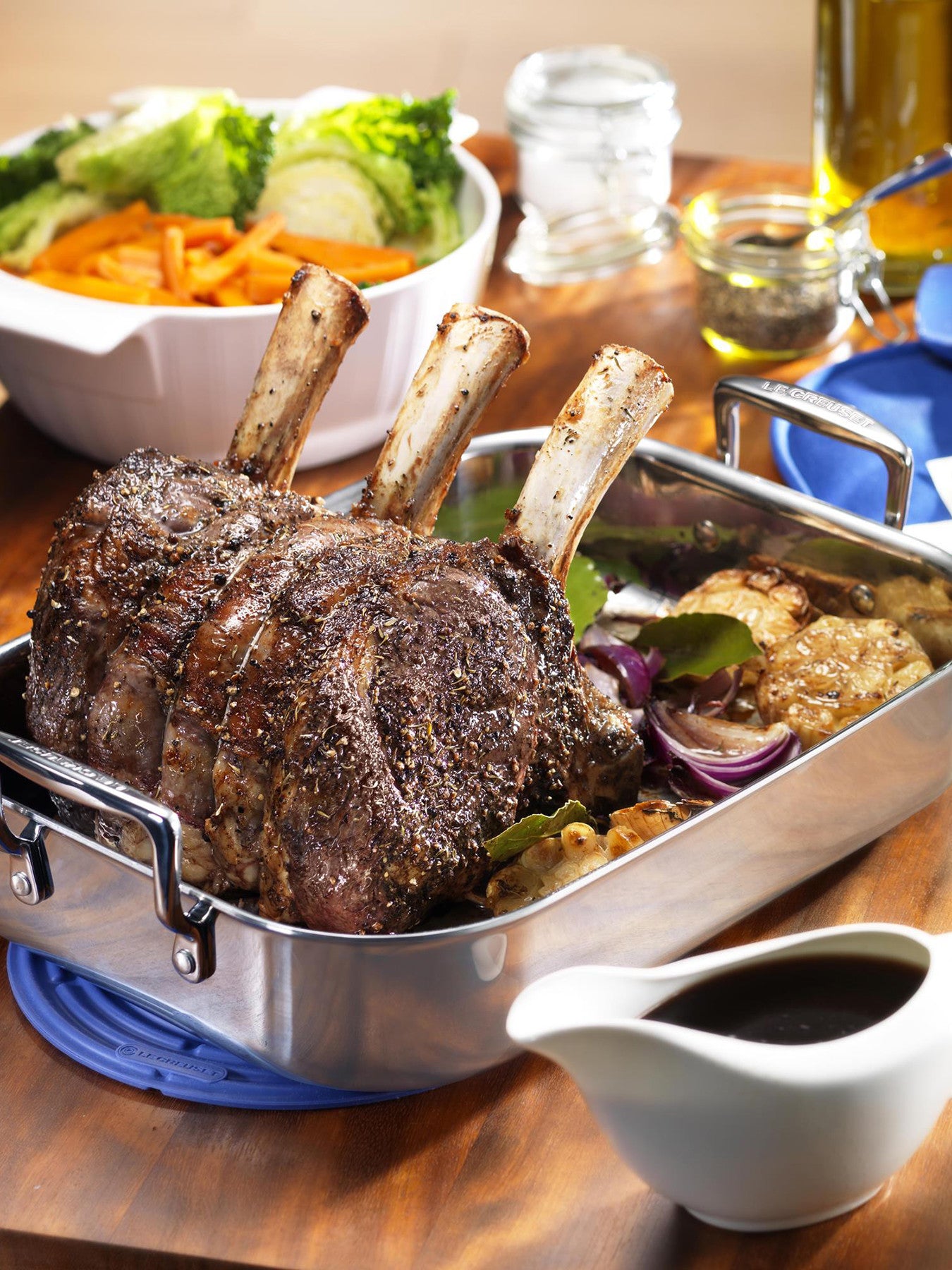 3-Ply Stainless Steel Rectangular Roaster 35cm