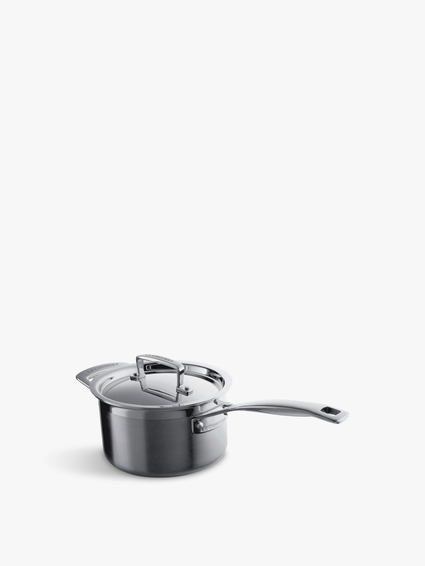 3-Ply Stainless Steel Saucepan with Lid Helper Handle 18cm
