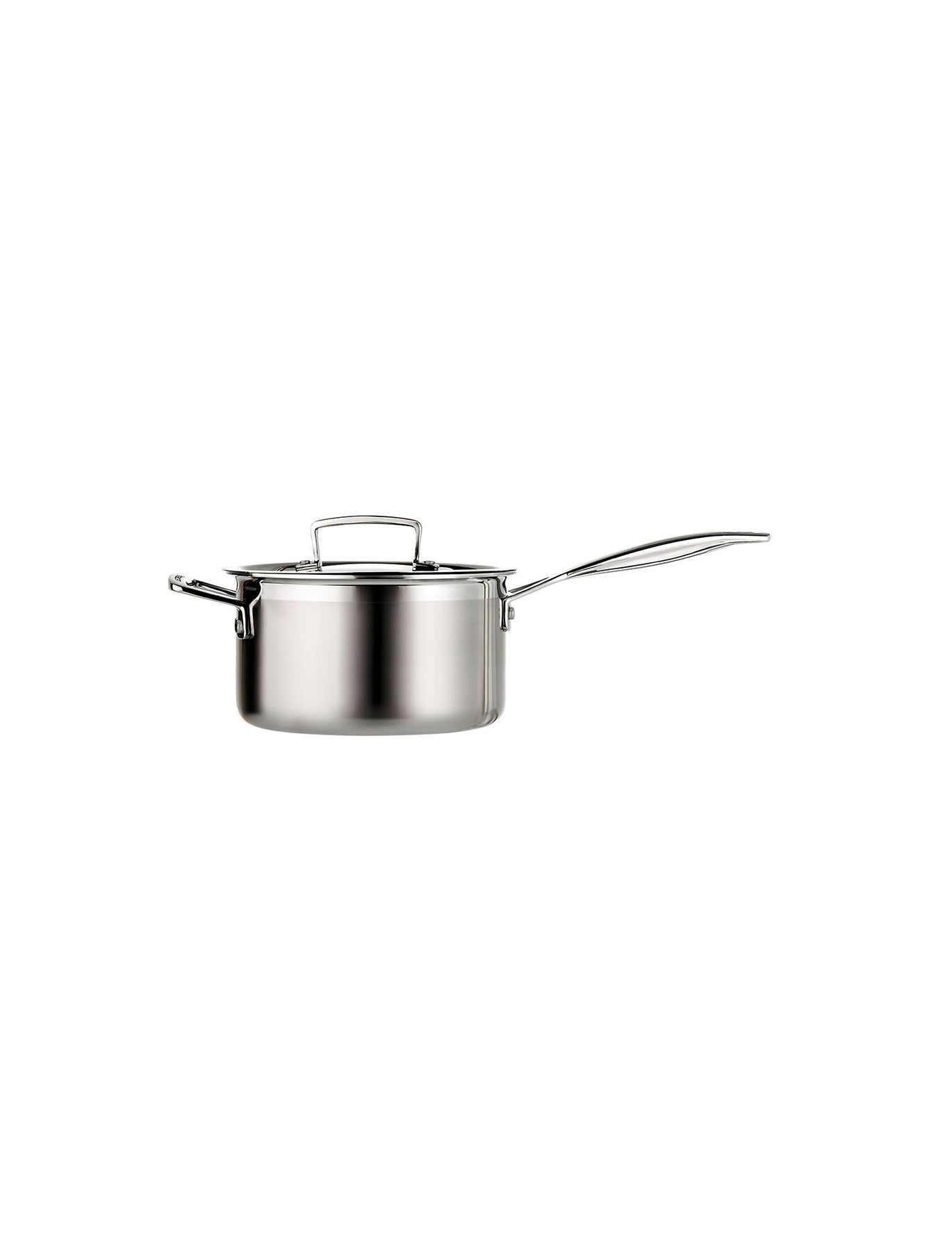 3-Ply Stainless Steel Saucepan with Lid Helper Handle 18cm