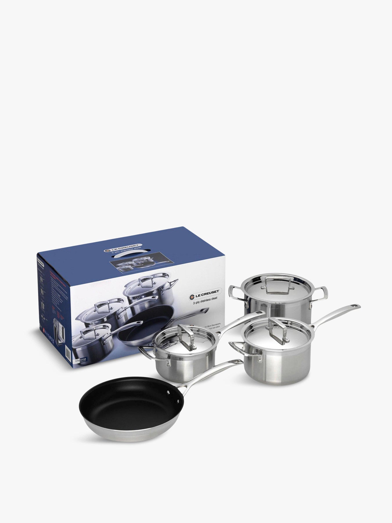 3-Ply Stainless Steel 4-piece Cookware Set
