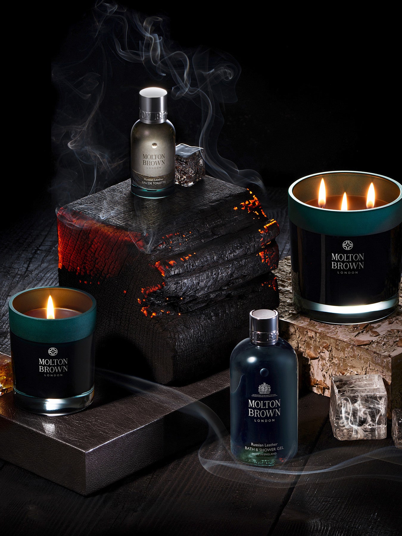 Dark Leather Bath and Shower Gel 300ml