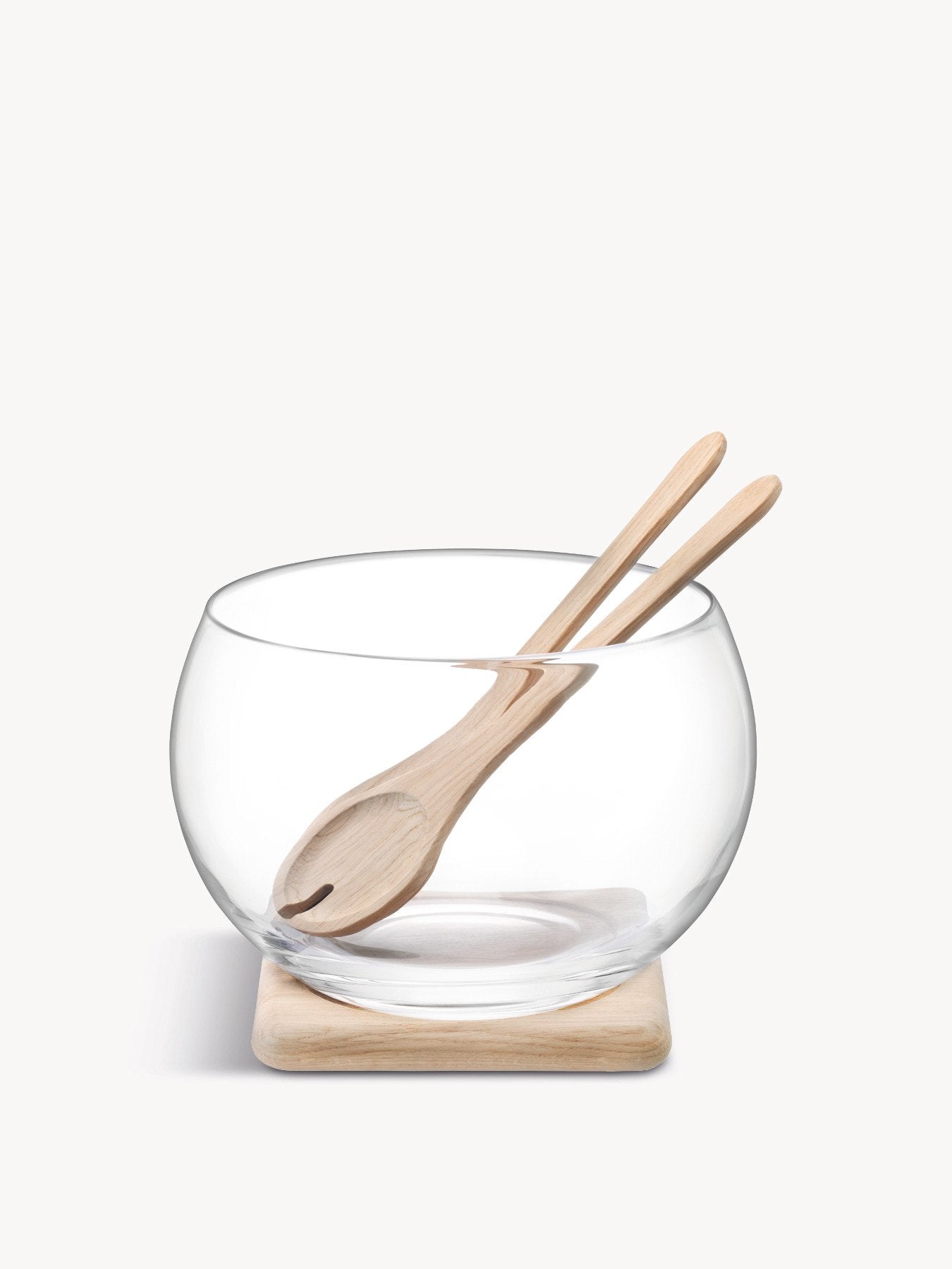 Serve Salad Set Oak Base