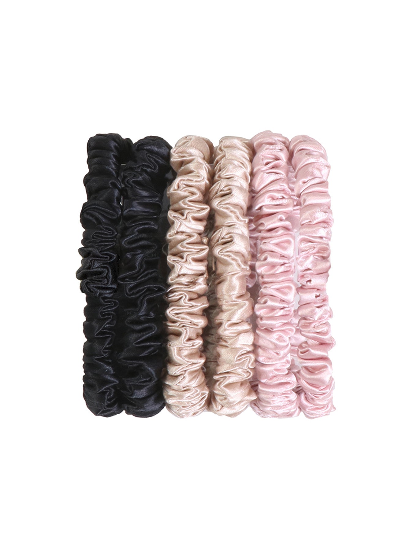 Pure Silk Skinny Scrunchies - Multi