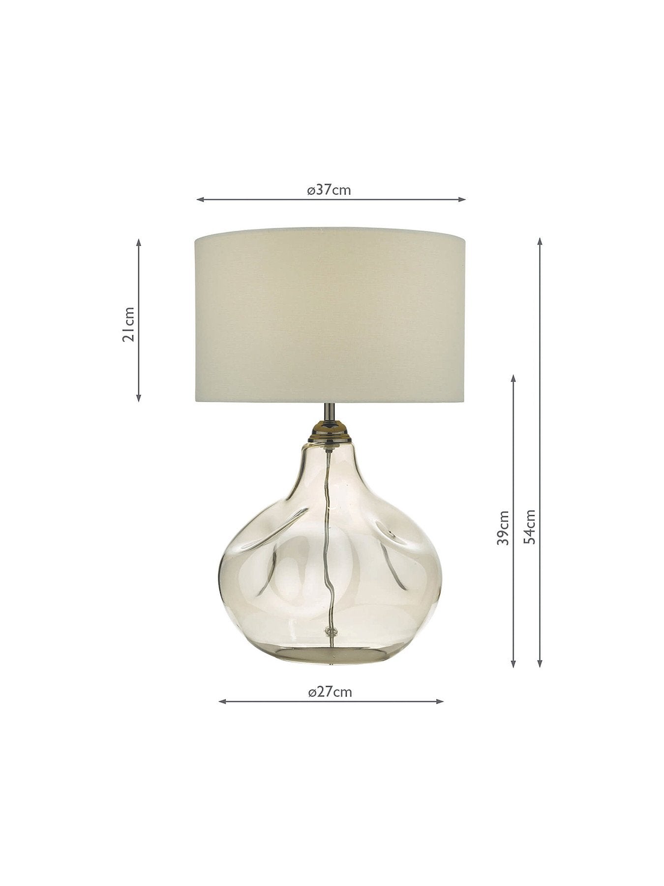 Esarasa Table Lamp Smoked Glass