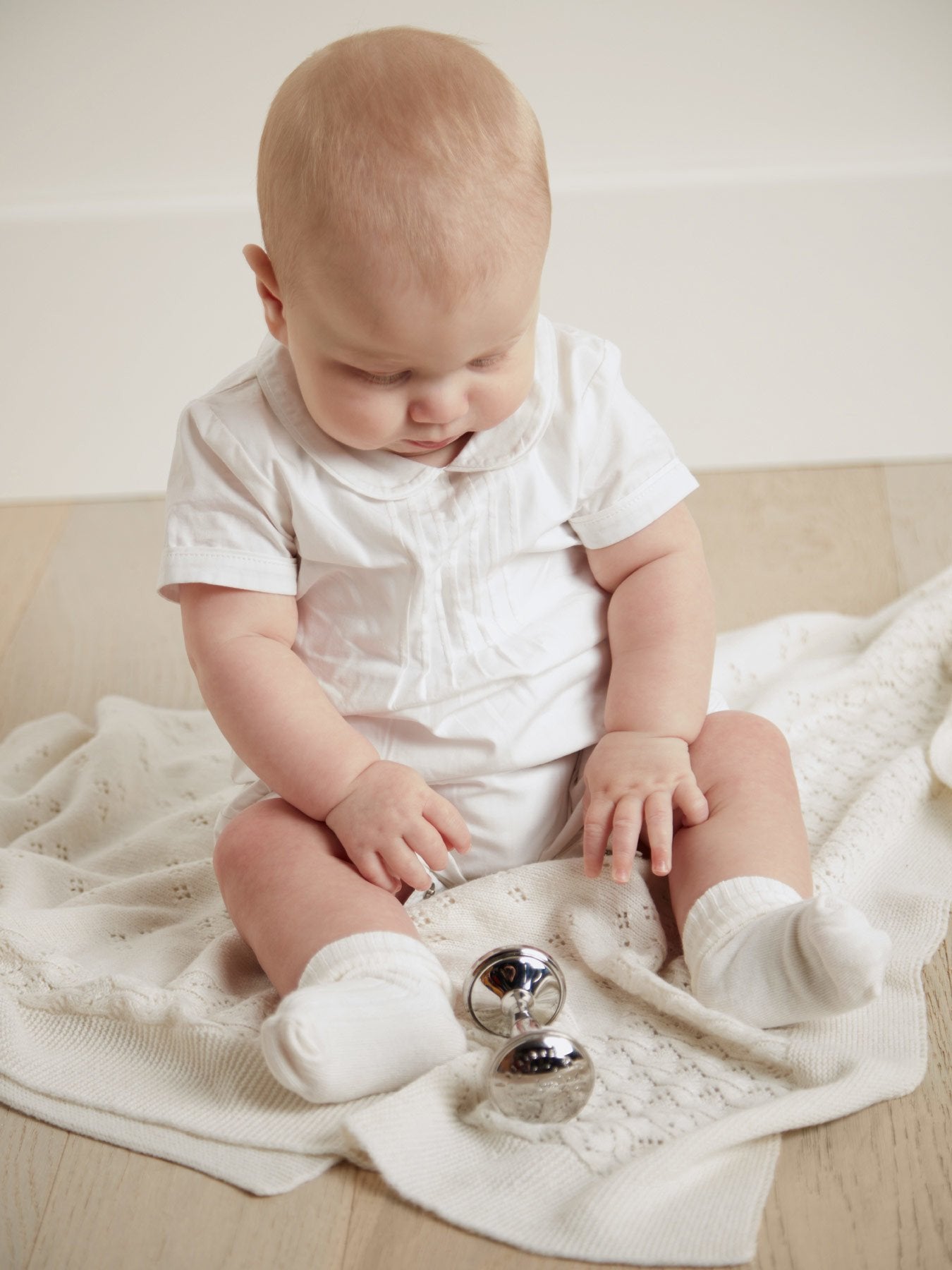 Knitted Pointelle Occasion Blanket