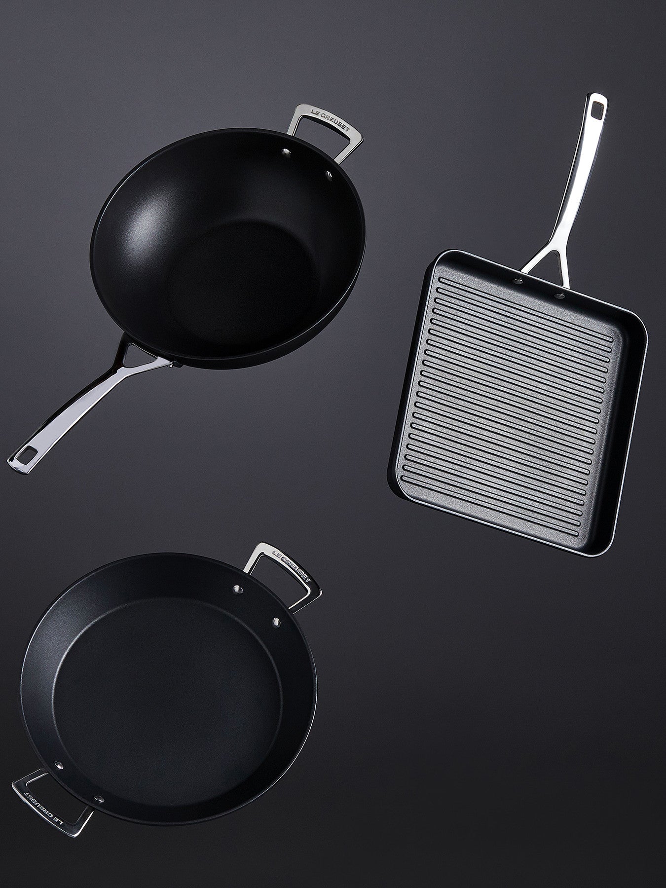 Toughened Non-Stick Ribbed Square Grill 28cm